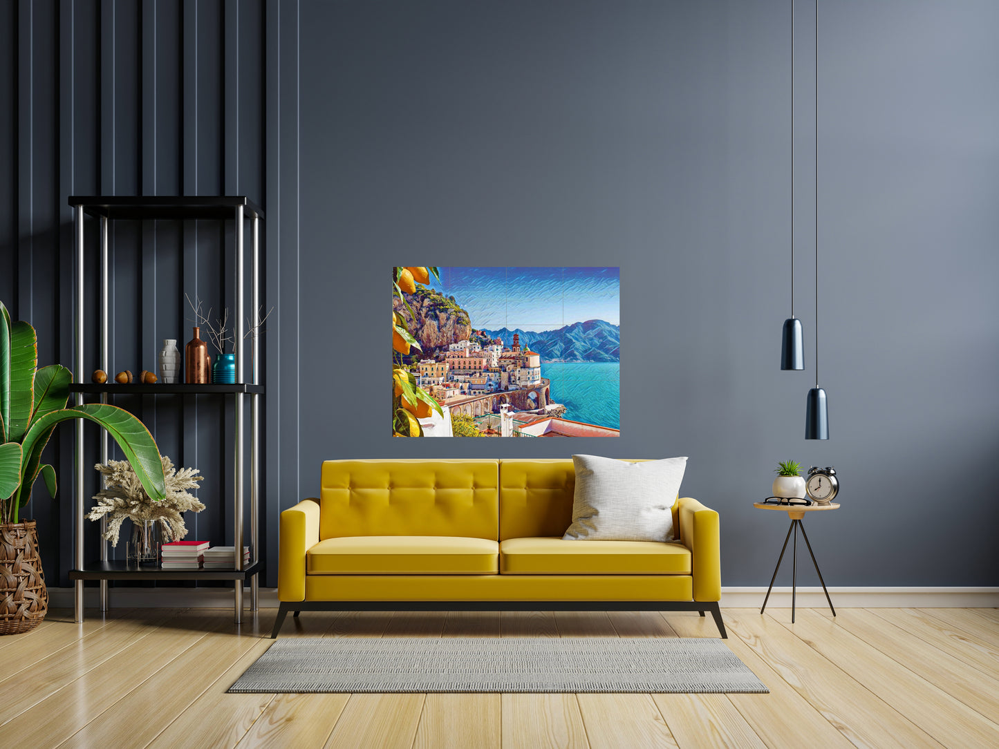 Tile Mural/Mosaic Ceramic Panel of Amalfi coast - Amalfi Mural- Amalfi coast print - Italian Wall Art - Tile Mural -Gloss Tiles -Tile Mosaic
