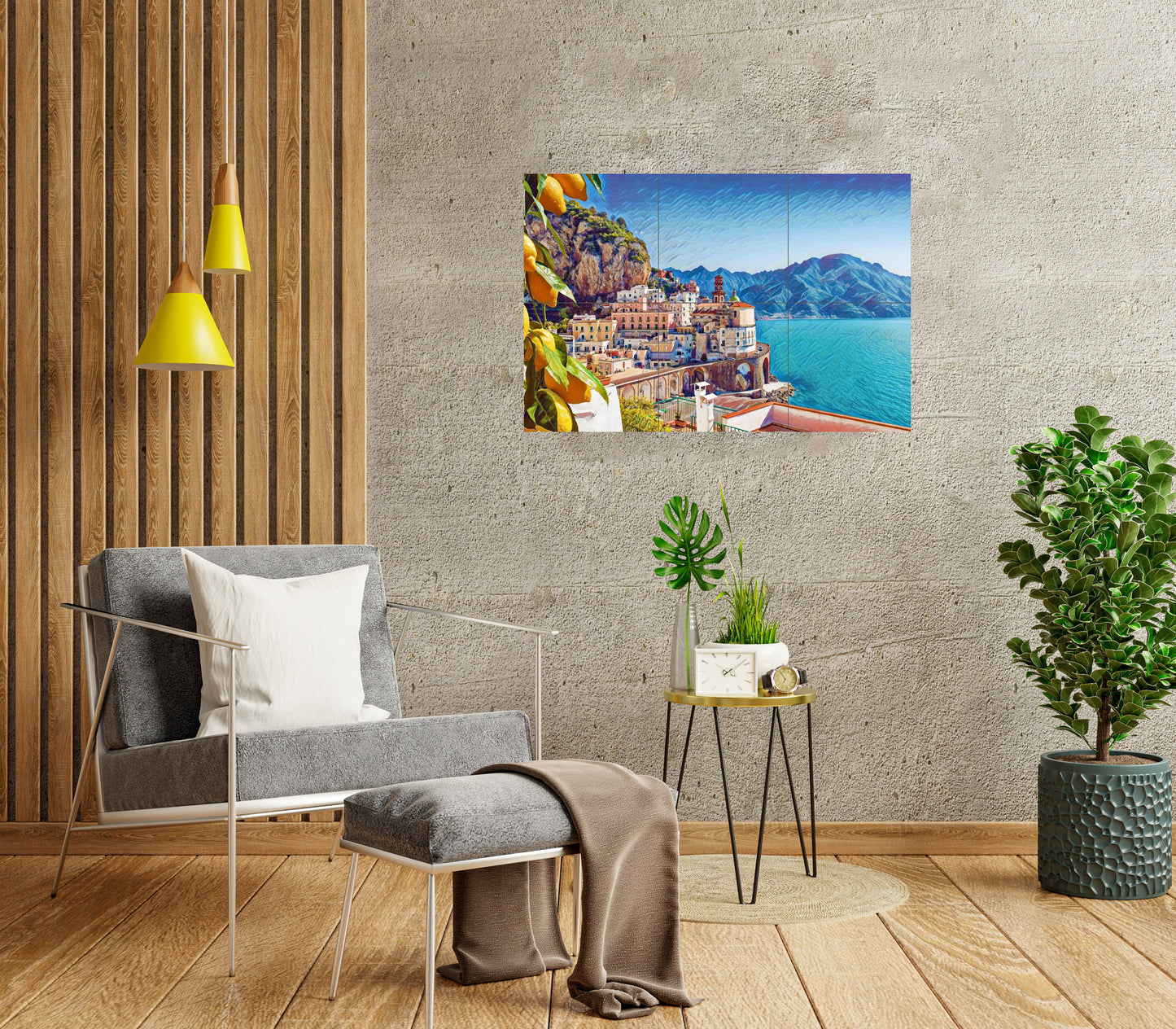 Tile Mural/Mosaic Ceramic Panel of Amalfi coast - Amalfi Mural- Amalfi coast print - Italian Wall Art - Tile Mural -Gloss Tiles -Tile Mosaic