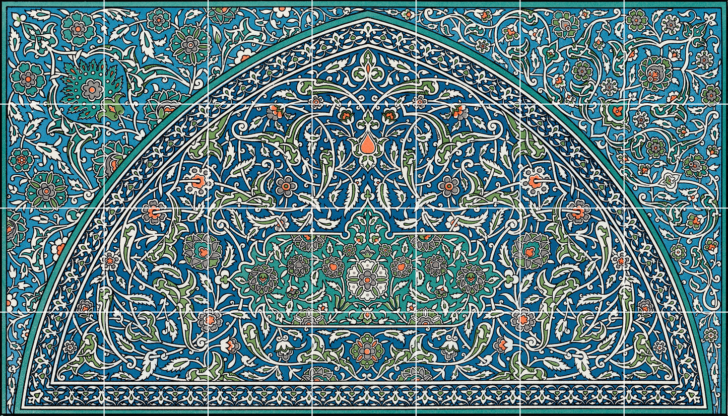 Mady bathroom project - 2, 28 tiles Arabic mosaics - 108 decorative tube tiles - 16 side tiles