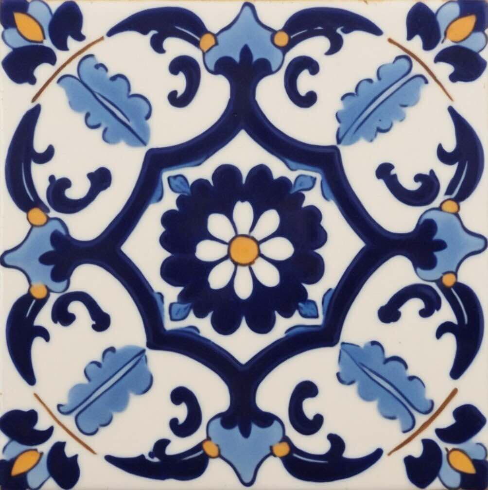 Lot of 240 Spanish tiles in 6"x6"