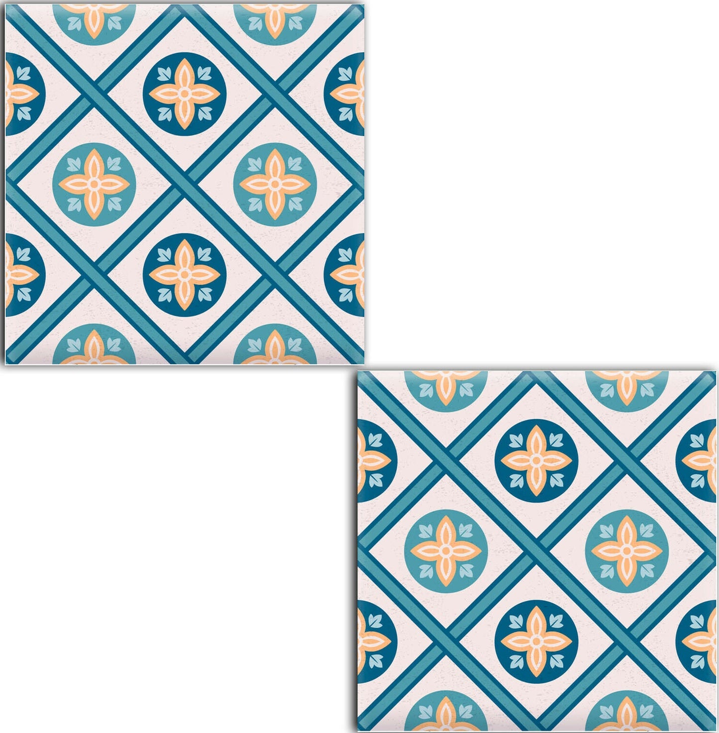 Spanish Ceramic Tiles - Set of 2 Spanish Wall Decor Tiles - Kitchen Backsplash Tiles, Table Decorative Tiles, Bathroom Tiles, Coaster