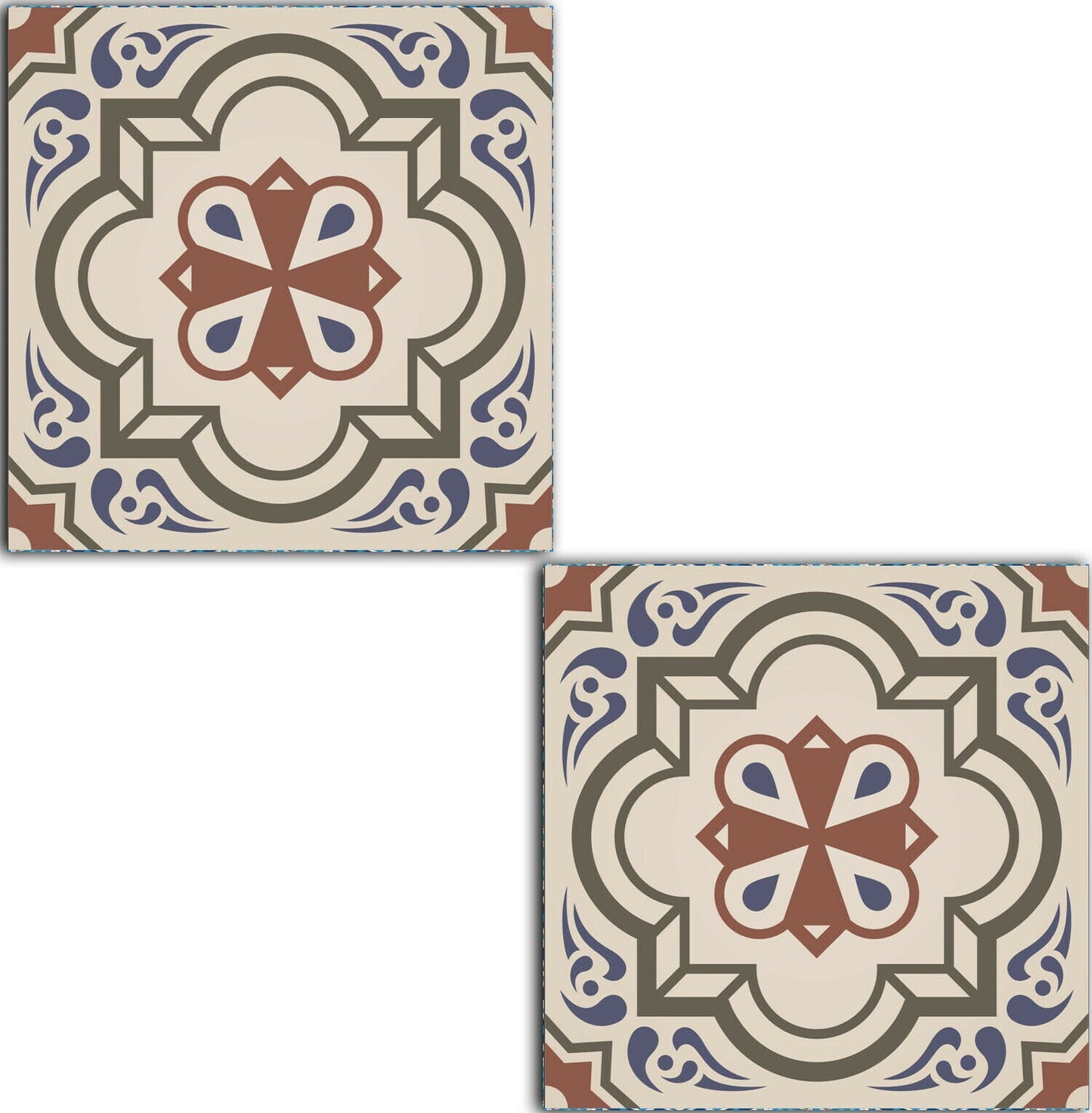 Spanish Ceramic Tiles - Set of 2 Spanish Wall Decor Tiles - Kitchen Backsplash Tiles, Table Decorative Tiles, Bathroom Tiles, Home decor