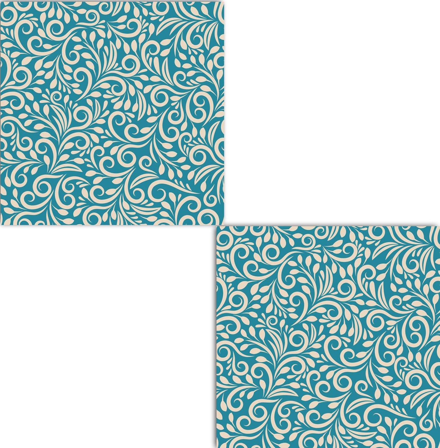 Floral Tiles Flowers Design - Two 6 x 6 inches decorative ceramic tiles - Kitchen Backsplash tiles - Bathroom tiles