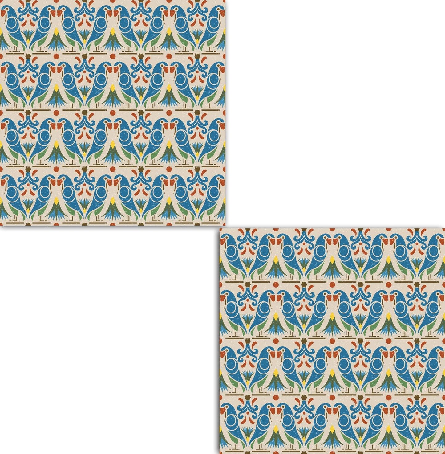 Parrot decor Ceramic Tiles - Set of 2 Parrot design Wall Decor Tiles - Kitchen Backsplash Tiles, Table Decorative Tiles, Bathroom