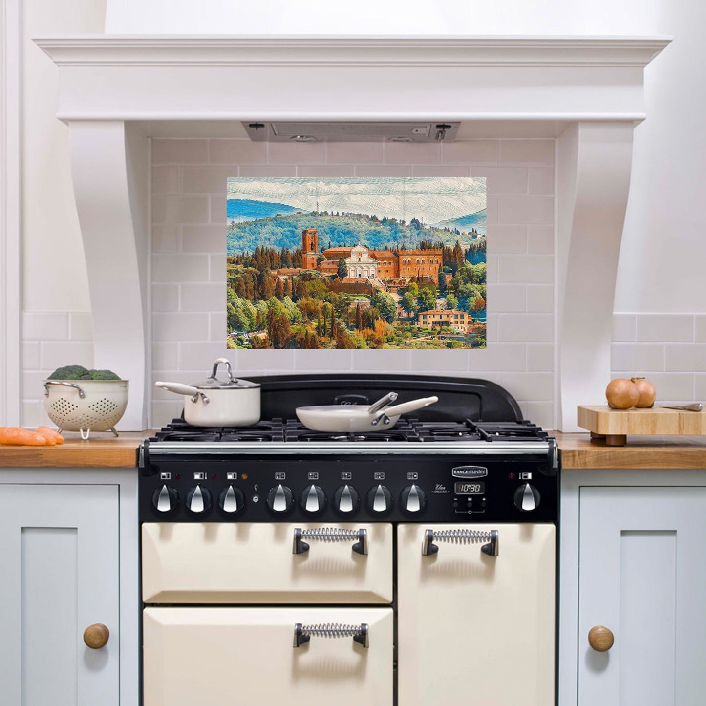 Tile Mural/Mosaic Ceramic Panel of San Miniato - Tuscany wall print - Tuscany Wall Art - San Miniato Tile Mural - Gloss Tiles - Tile Mosaic