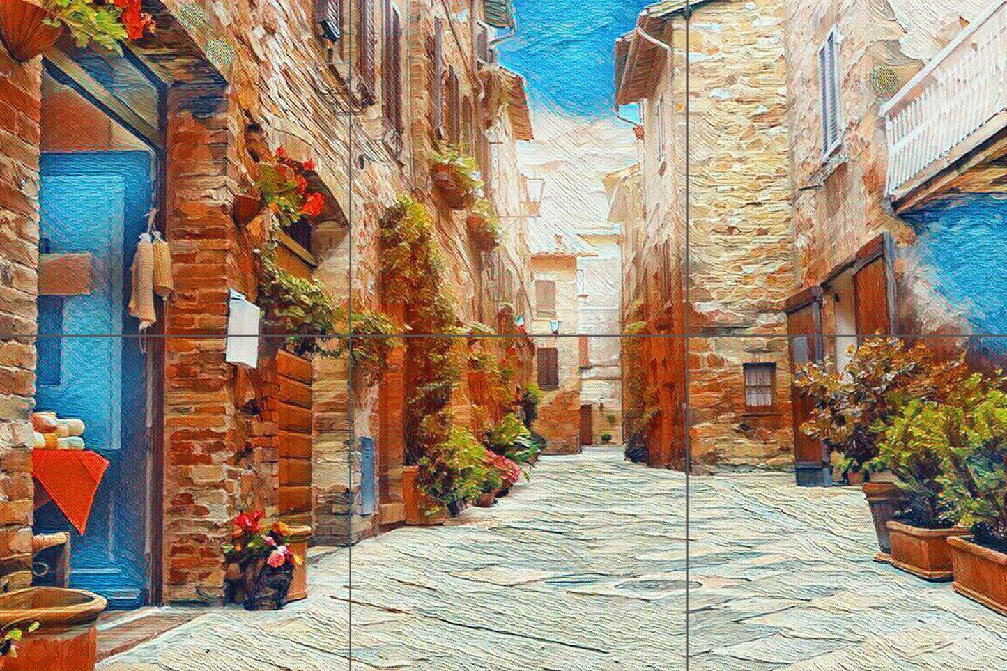 Tile Mural/Mosaic Ceramic Panel of Tuscany Italy Wall Art - Italian Landscape Mural - Tile Mural - Gloss Tiles -Tile Mosaic - Italian Art