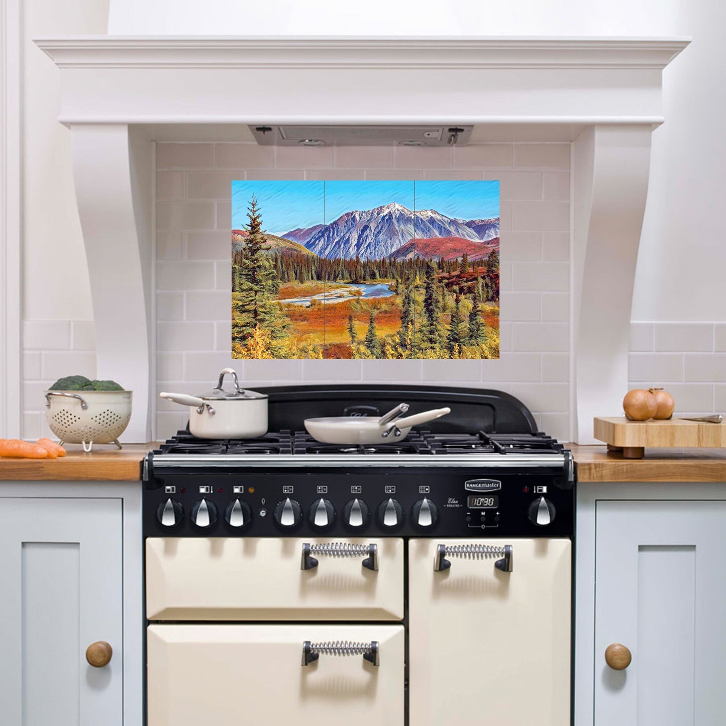 Tile Mural/Mosaic Ceramic Panel of Denali Park Alaska - Alaska Wall print - Denali Park Print - Tile Mural - Gloss Tiles - Tile Mosaic