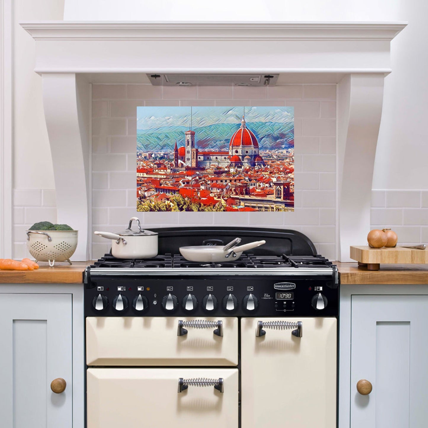 Tile Mural/Mosaic Ceramic Panel of Florence - Florence wall print - Florence Wall Art - Tile Mural - Gloss Tiles - Tile Mosaic- Accent tiles