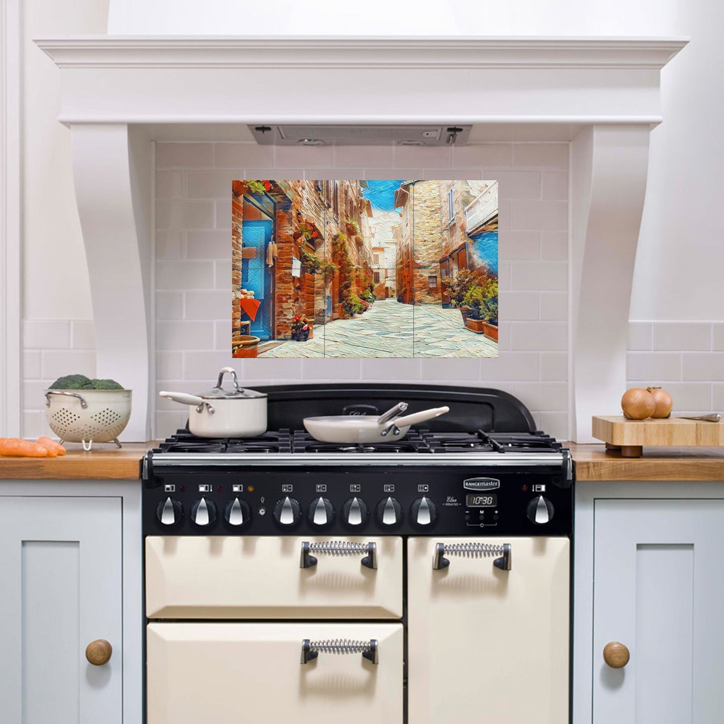 Tile Mural/Mosaic Ceramic Panel of Tuscany Italy Wall Art - Italian Landscape Mural - Tile Mural - Gloss Tiles -Tile Mosaic - Italian Art