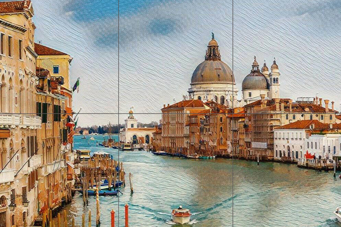 Tile Mural/Mosaic Ceramic Panel of Venice - Venice wall art - Venice wall print - Tile Mural -Gloss Tiles -Tile Mosaic - Kitchen backsplash