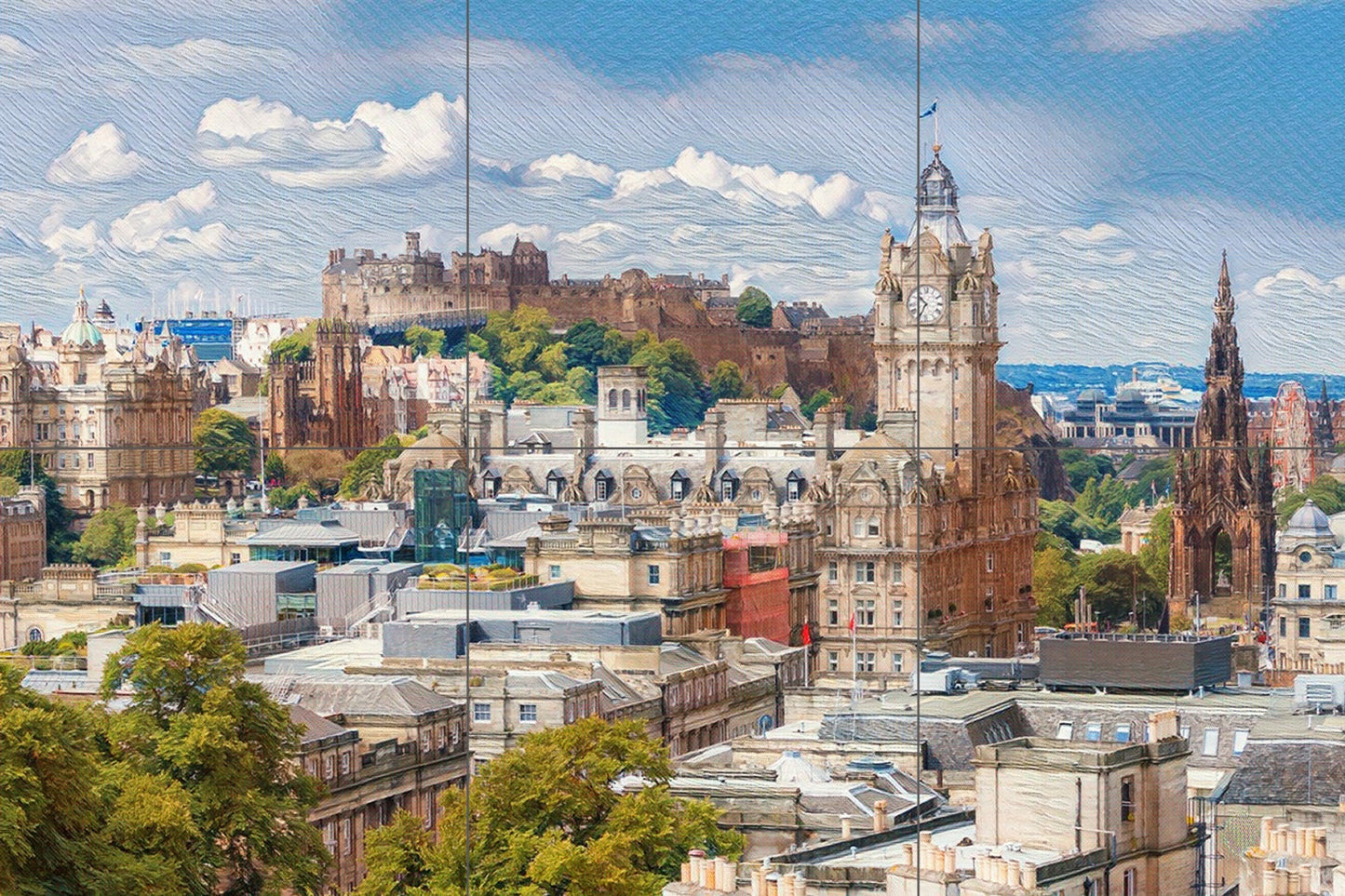 Tile Mural/Mosaic Ceramic Edinburgh - Edinburgh print - Scotland wall print - Edinburgh Wall Art - Tile Mural - Gloss Tiles - Tile Mosaic