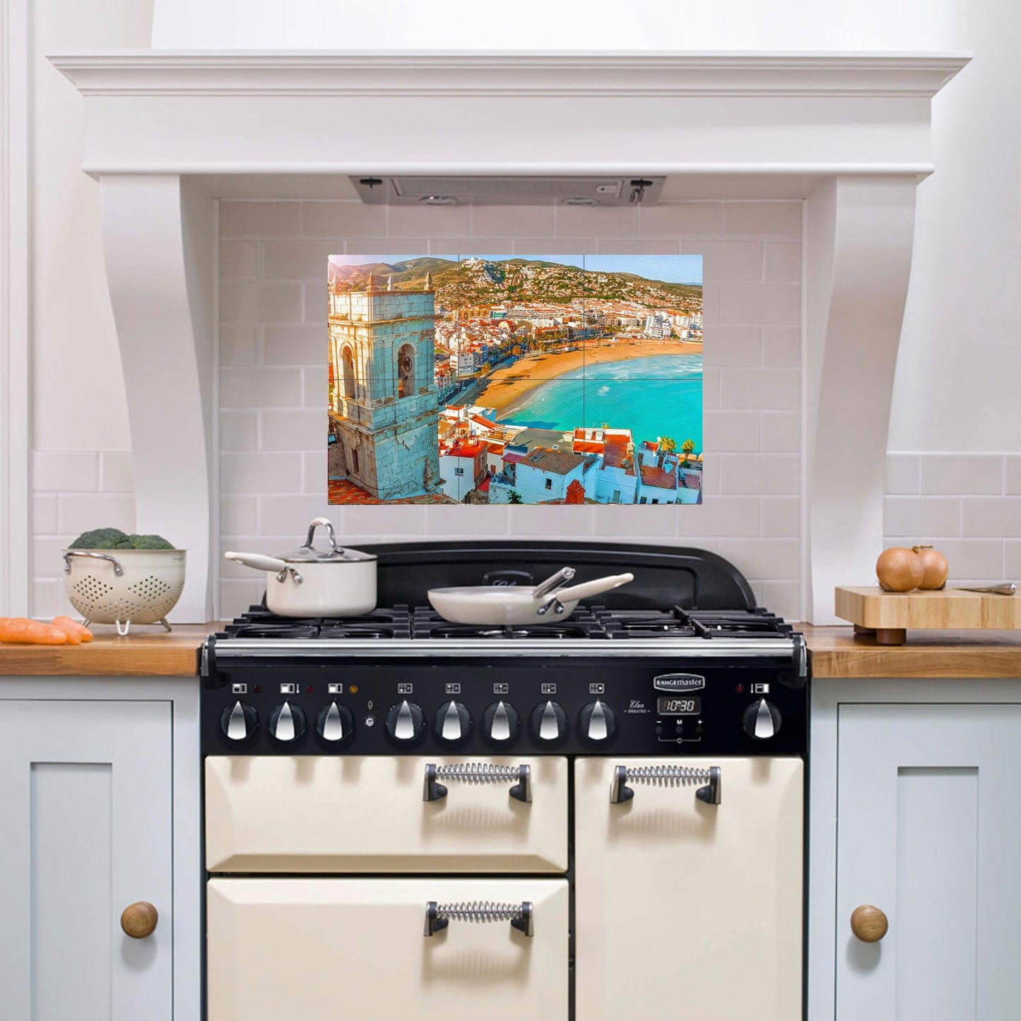 Tile Mural/Mosaic Ceramic Panel of Valencia - Valencia wall print - Spain wall print -Tile Mural -Gloss Tiles -Tile Mosaic - wall tiles