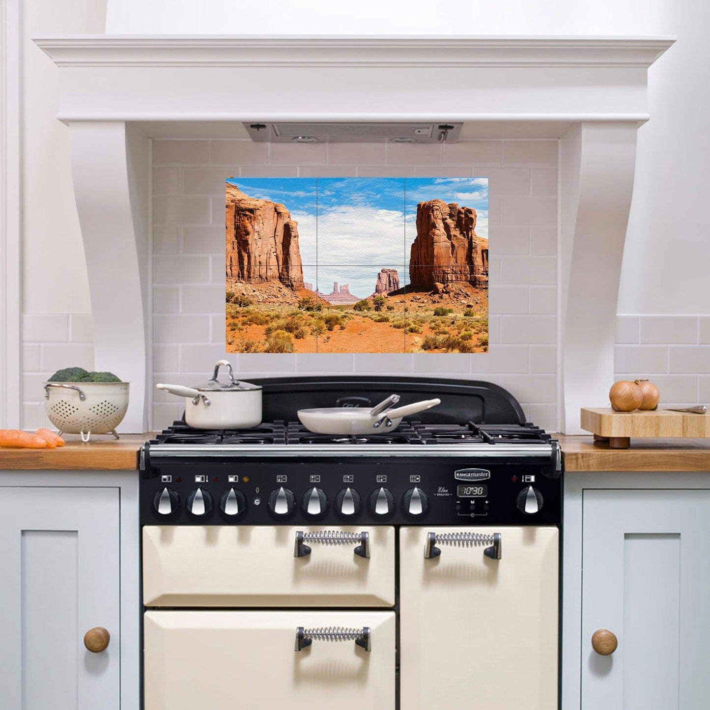 Tile Mural/Mosaic Ceramic of Monument Valley, Arizona wall print -Arizona Wall Art - Tile Mural - Gloss Tiles - Tile Mosaic -Bathroom tiles