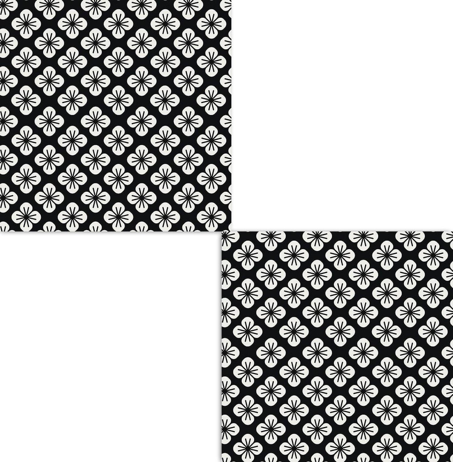 Japanese Ceramic Flower Tiles - Set of 2 Japan Wall Decor Tiles - Kitchen Backsplash Tiles, Table Decorative Tiles, Bathroom Tiles, Coaster