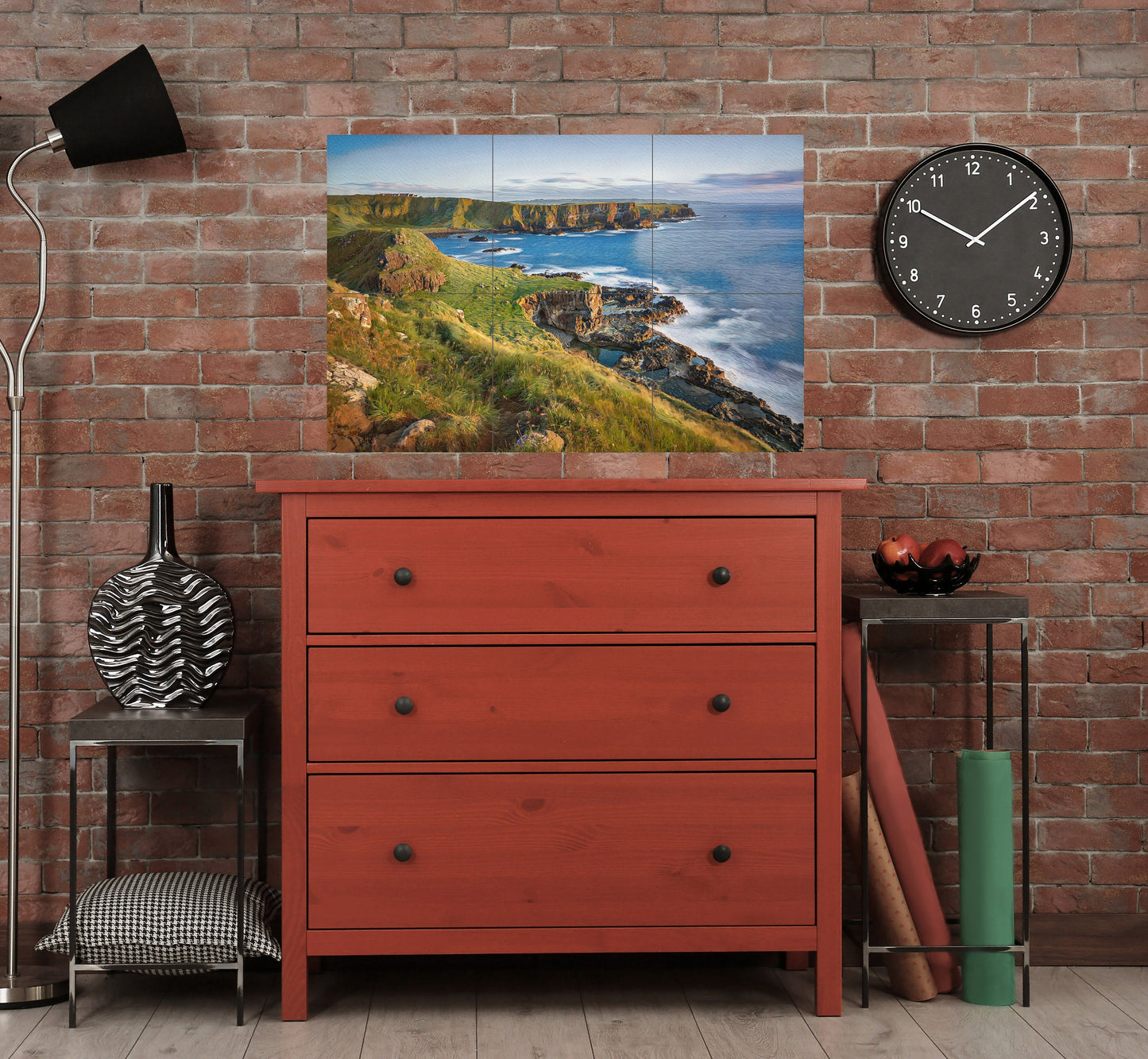 Tile Mural/Mosaic Ceramic Panel of Portnaboe Bay Northern Ireland - Portnaboe Bay print - Ireland Wall Art - Tile Mural - Gloss Tiles