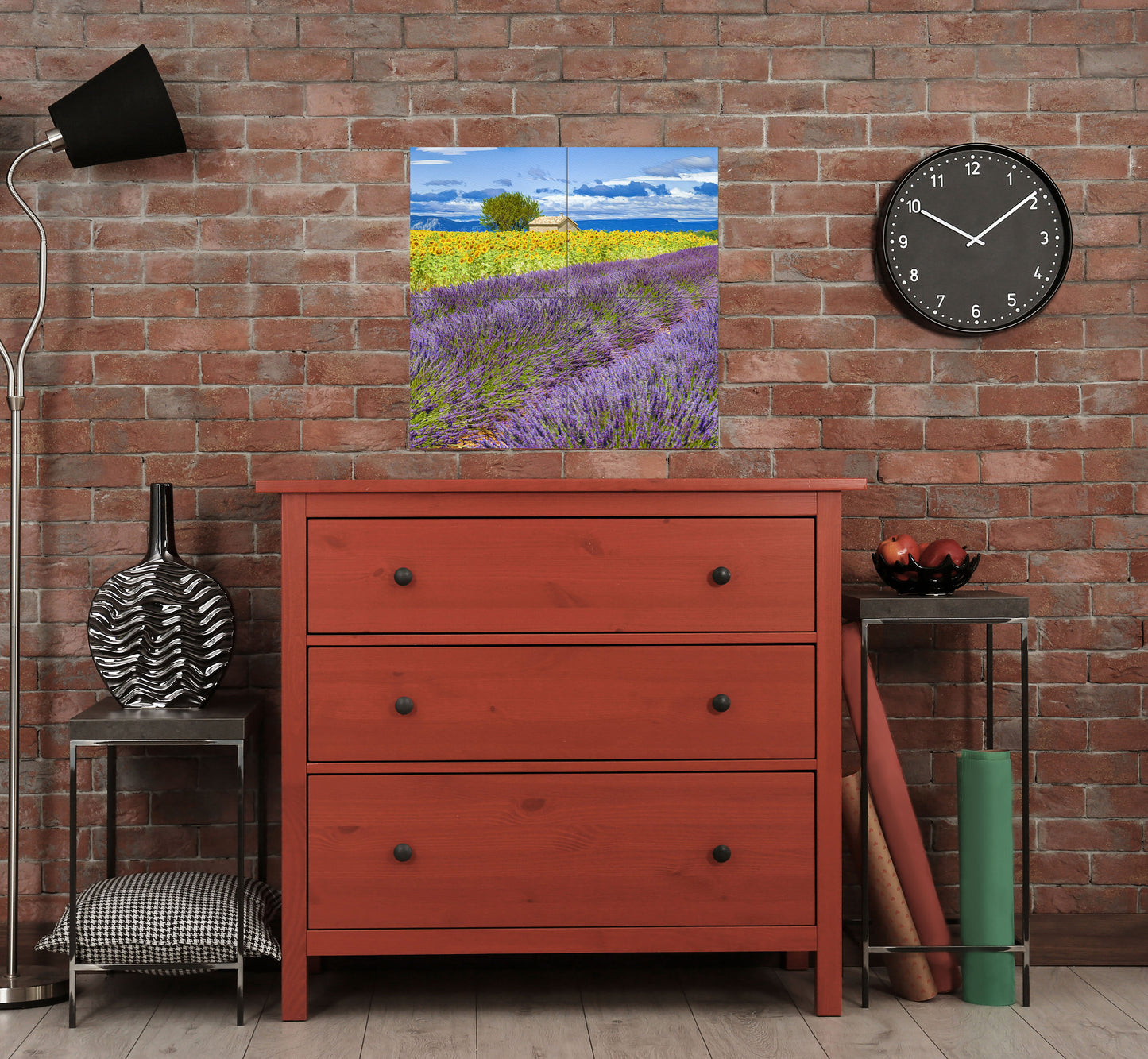 Tile Mural/Mosaic Ceramic of France Provence -Provence wall print -Provence Wall Art - Lavander print- Tile Mural - Gloss Tiles -Tile Mosaic