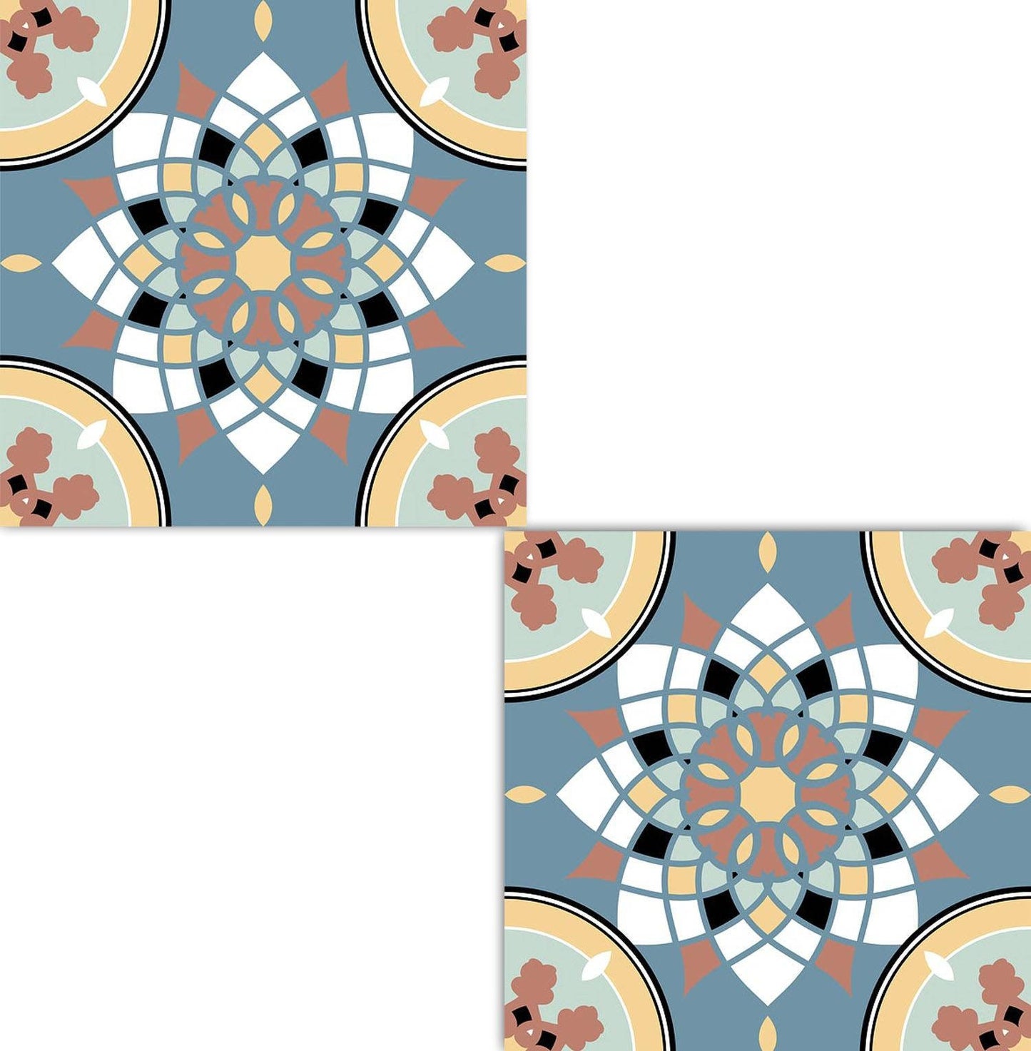 Spanish Ceramic Tiles - Set of 2 Spanish Wall Decor Tiles - Kitchen Backsplash Tiles, Table Decorative Tiles, Bathroom Tiles, Coaster