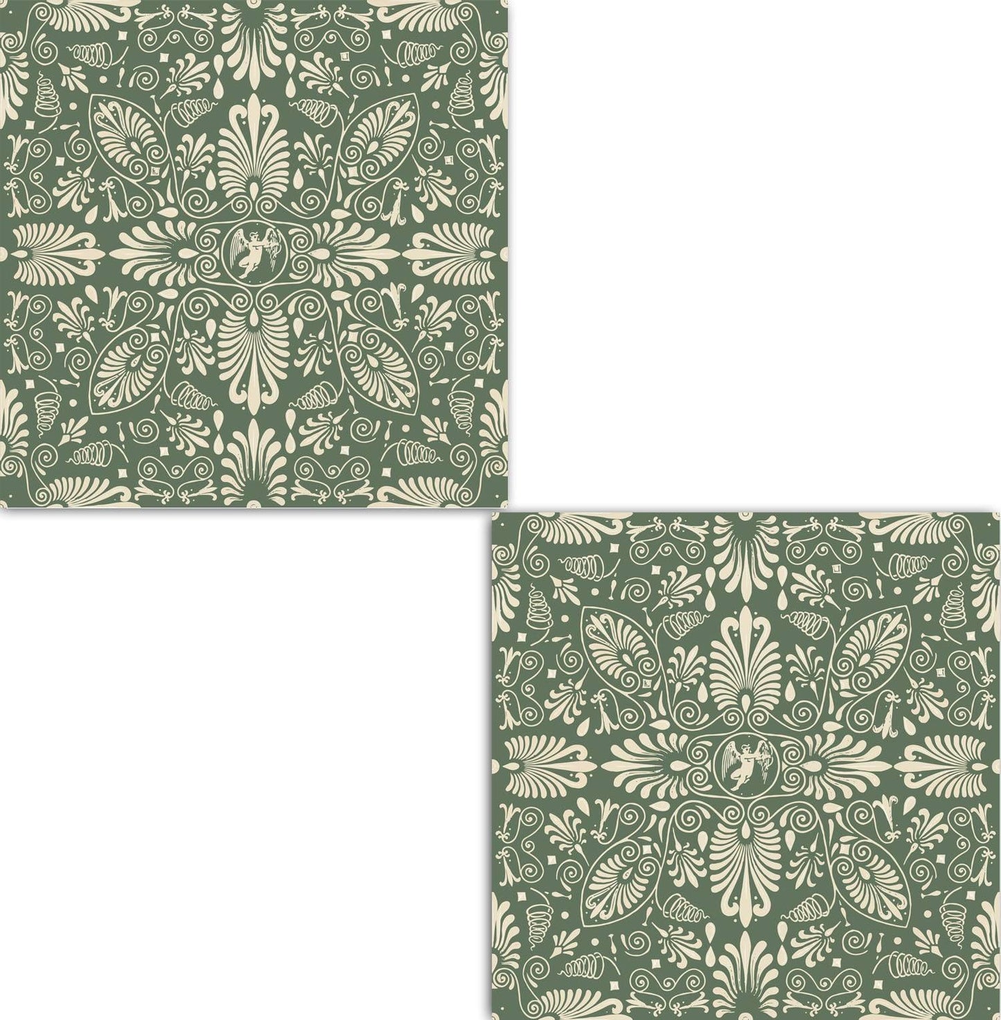 Greek Mediterranean Tiles - Set of 2 Greek Wall Decor Tiles - Kitchen Backsplash Tiles, Table Decorative Tiles, Bathroom Tiles, Coaster