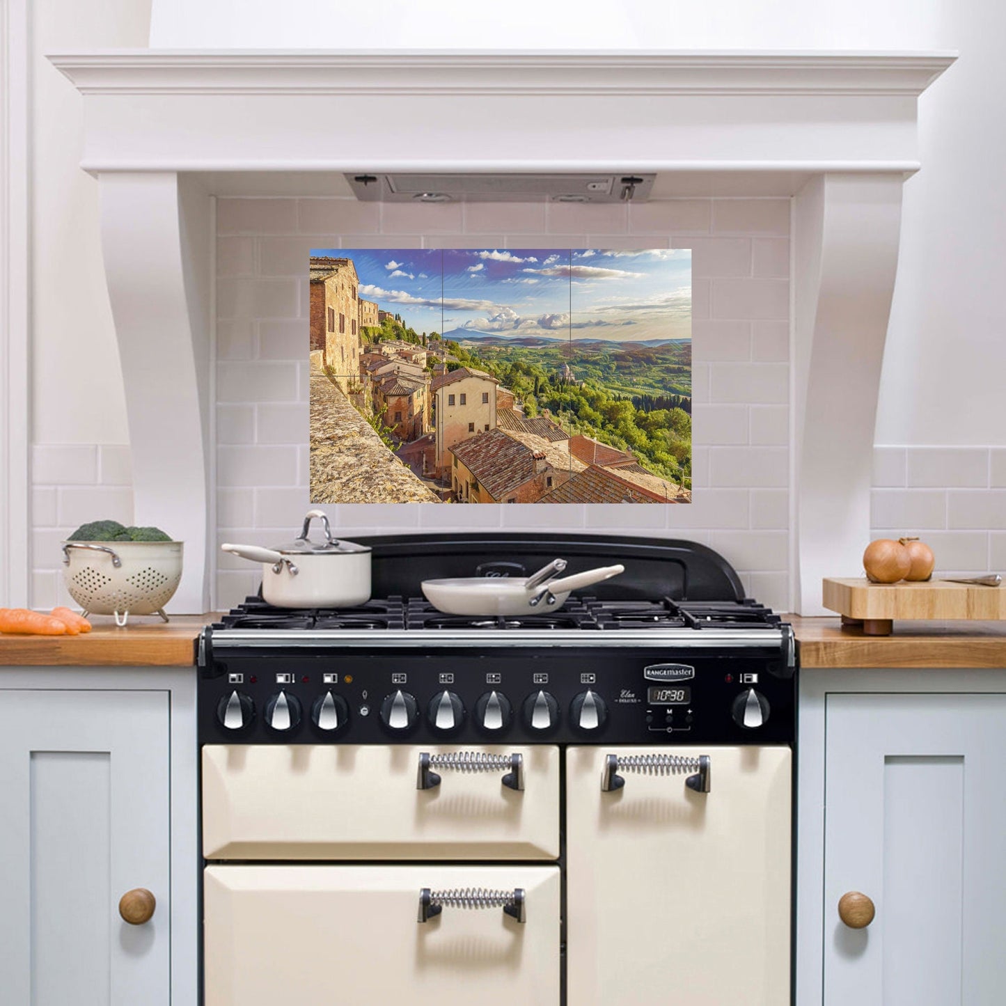 Tile Mural/Mosaic Ceramic Panel of Montepulciano Tuscany - Tuscany wall print - Montepulciano print - Tile Mural - Gloss Tiles - Tile Mosaic
