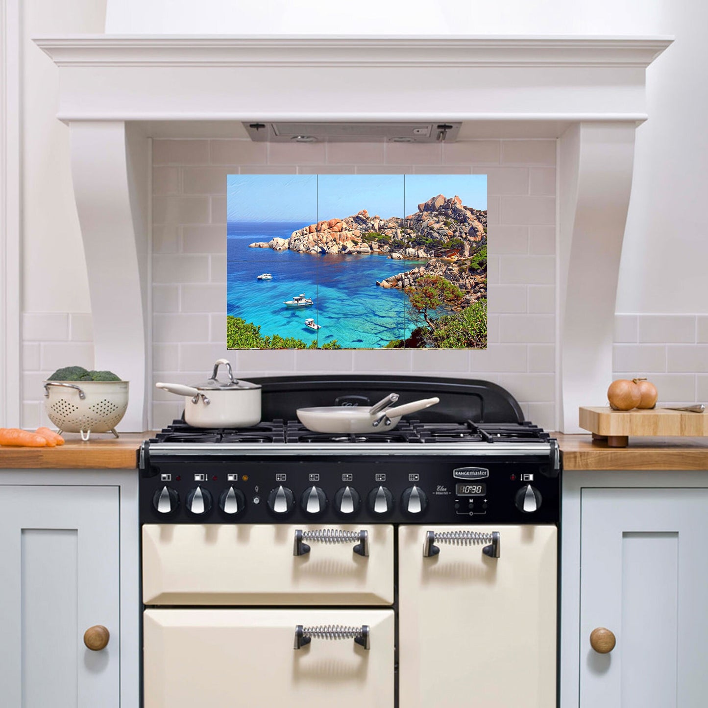 Santa Teresa di Gallura Tile Mural/Mosaic Ceramic Panel- Sardinia Wall print - Italy Wall Art - Italian Ladscape - Gloss Tiles -Tile Mosaic