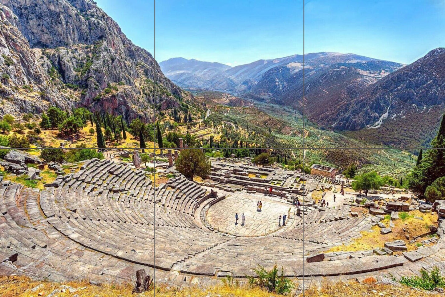 Tile Mural/Mosaic Ceramic Panel of Delphi - Greece - Beautiful Landscape - Colourful Wall Art - Tile Mural - Gloss Tiles - Tile Mosaic