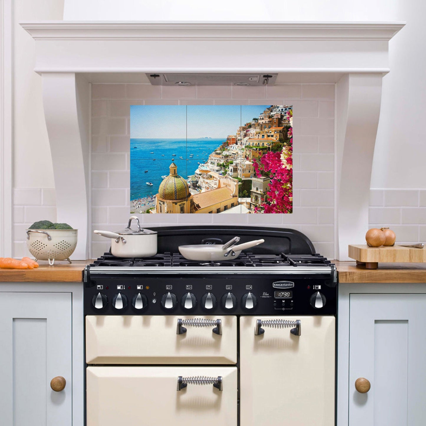 Tile Mural/Mosaic Ceramic Panel of the Amalfi Coast - Amalfi coast print - Amalfi coast Wall Art - Tile Mural - Gloss Tiles - Tile Mosaic