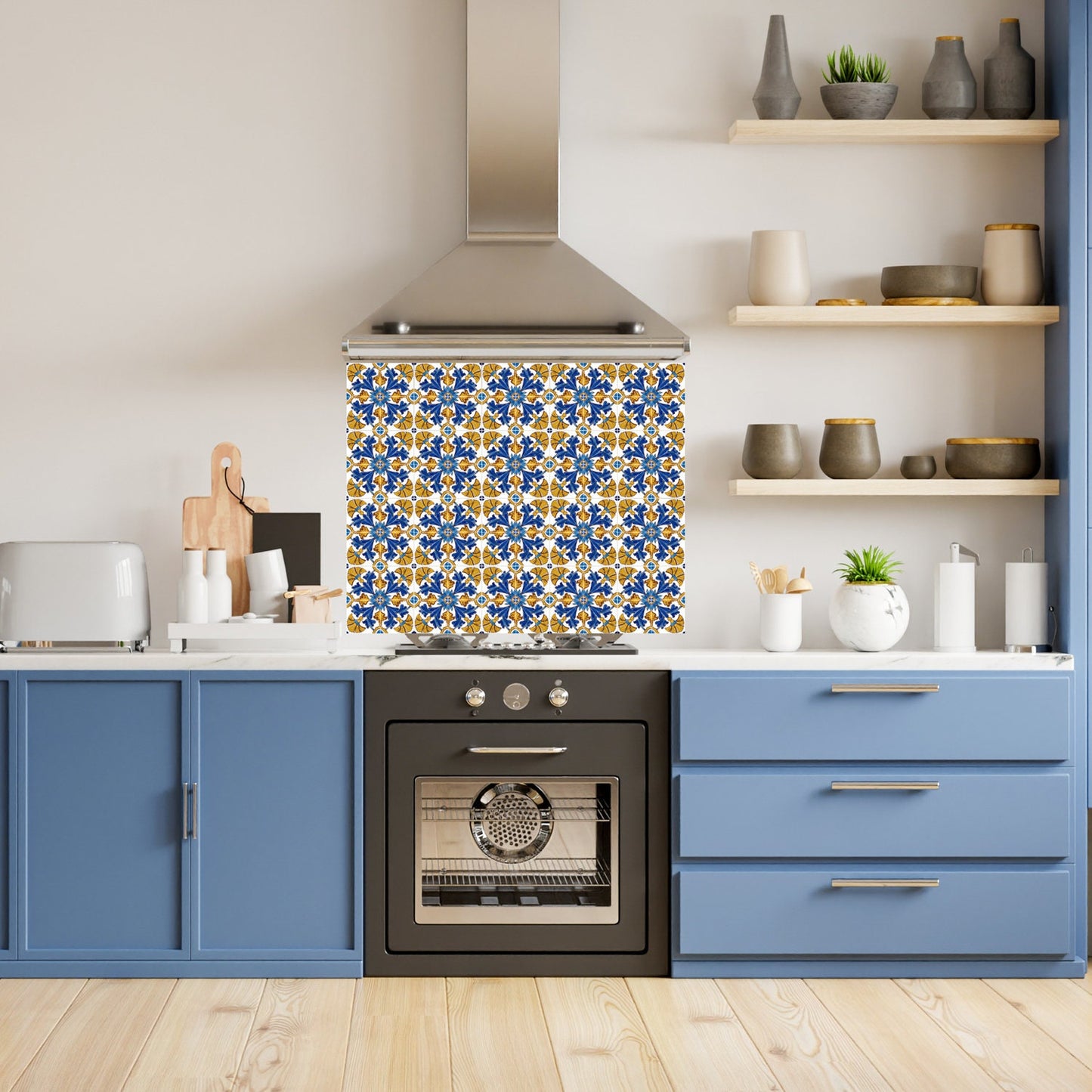Portuguese Azulejo Tiles - Set of 2 Portuguese Wall Decor Tiles - Kitchen Backsplash Tiles, Table Decorative Tiles, Bathroom Tiles, Coaster