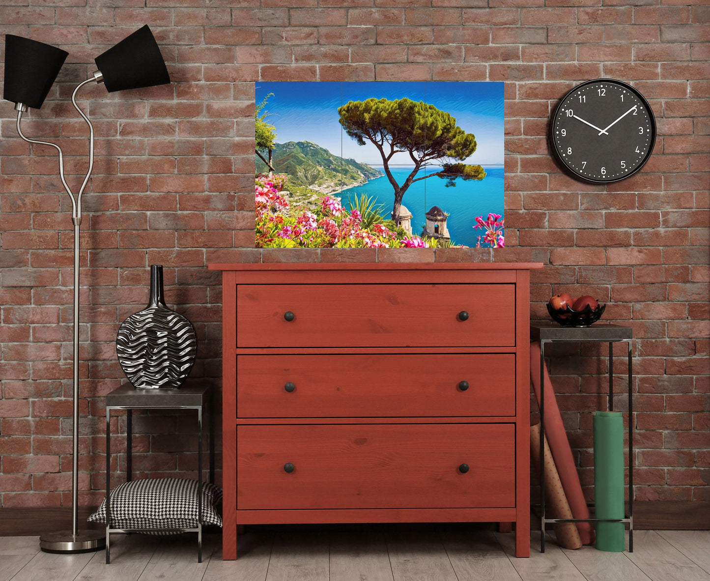 Tile Mural/Mosaic Ceramic Panel of Ravello Amalfi coast - Ravello wall print - Amalfi coast print - Tile Mural - Gloss Tiles - Tile Mosaic