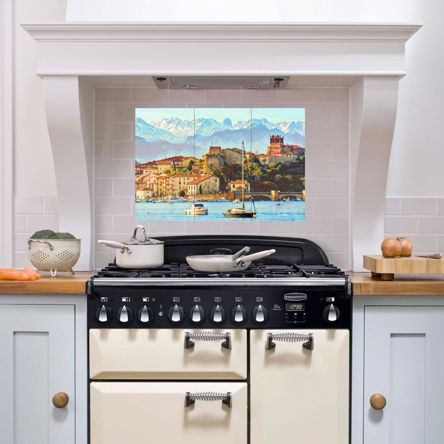 Tile Mural/Mosaic Ceramic Panel of San Vicente de la Barquera - Spanish Landscape - San Vicente Print -Tile Mural -Gloss Tiles -Tile Mosaic