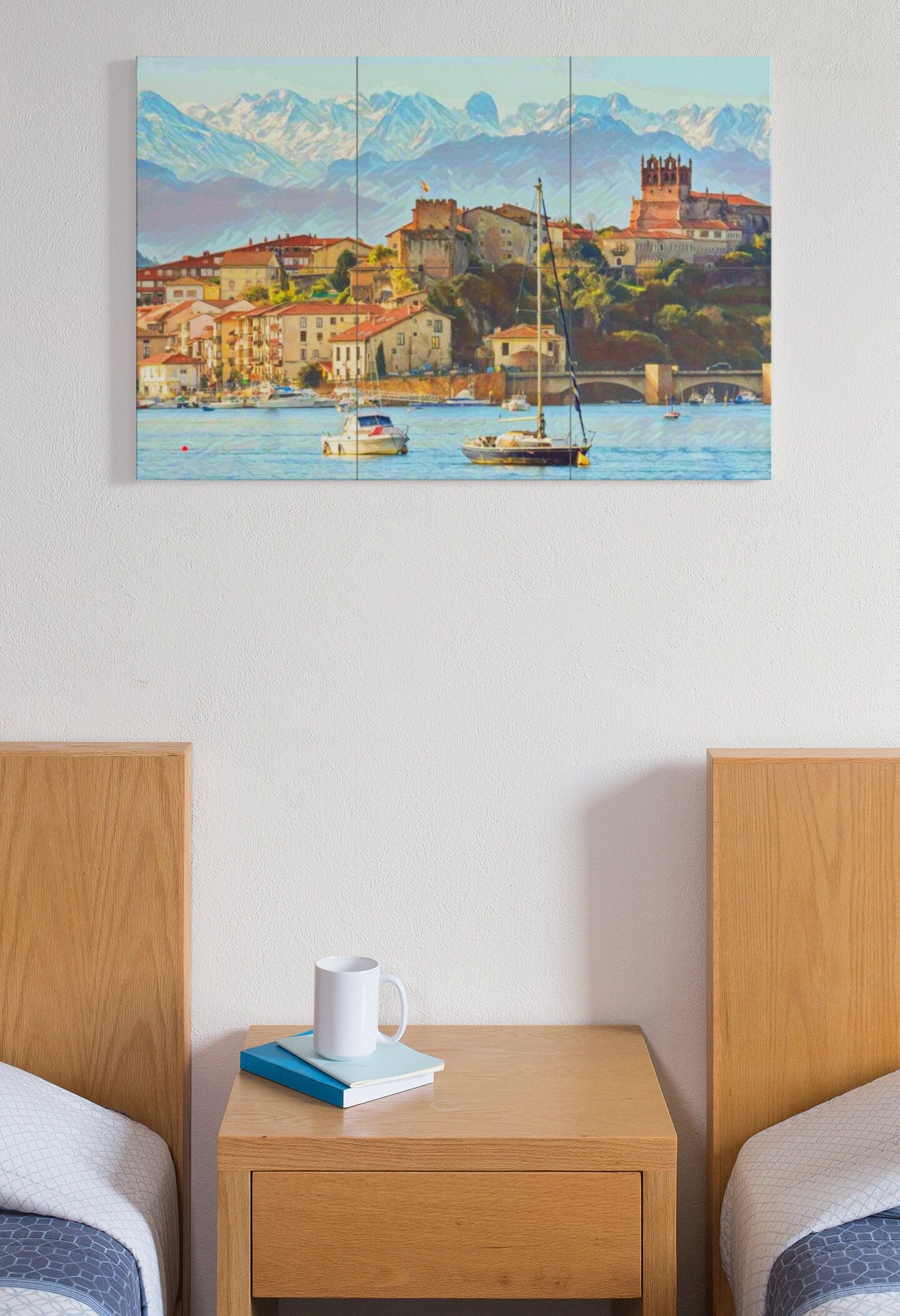 Tile Mural/Mosaic Ceramic Panel of San Vicente de la Barquera - Spanish Landscape - San Vicente Print -Tile Mural -Gloss Tiles -Tile Mosaic