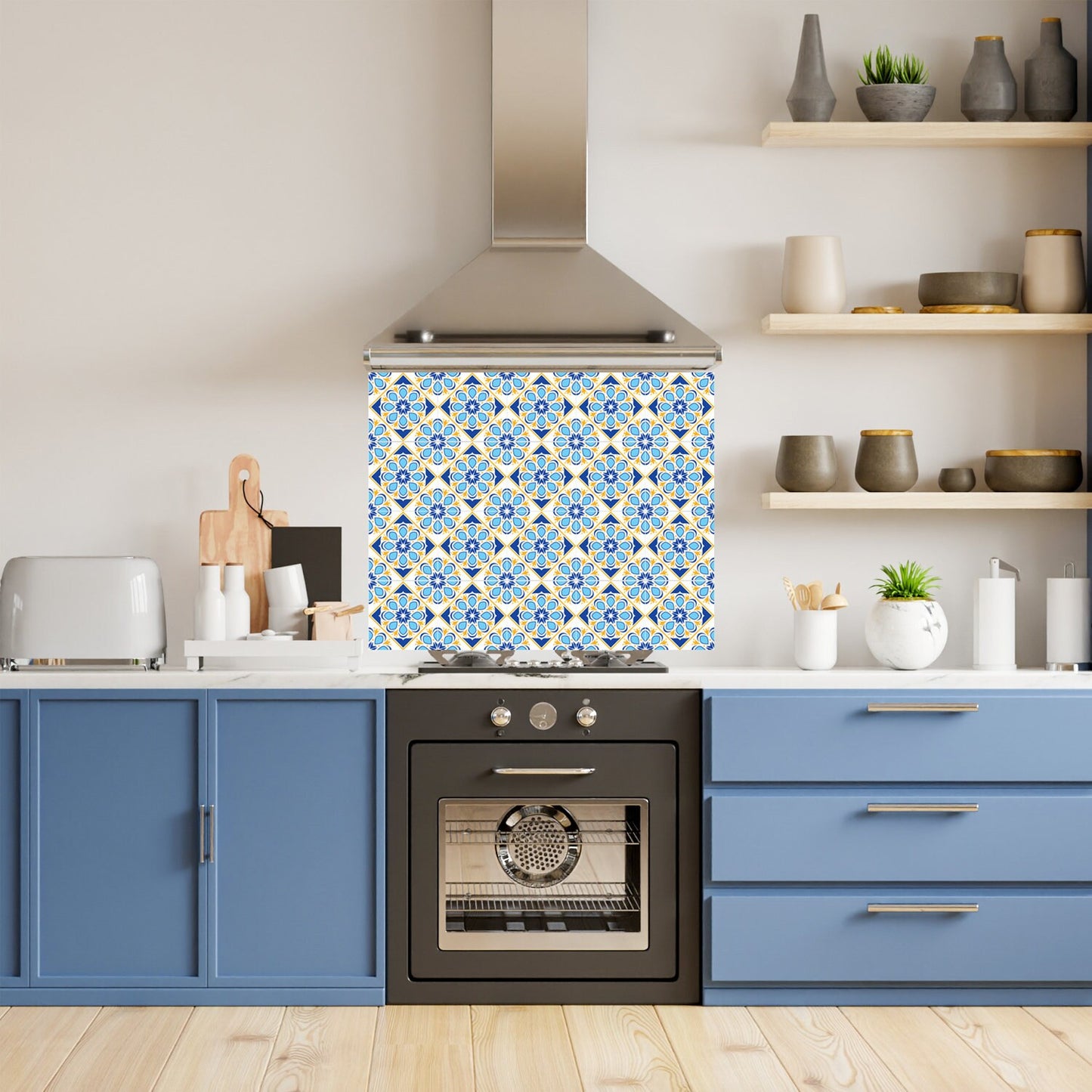 Portuguese Azulejo Tiles - Set of 2 Portuguese Wall Decor Tiles - Kitchen Backsplash Tiles, Table Decorative Tiles, Bathroom Tiles, Coaster