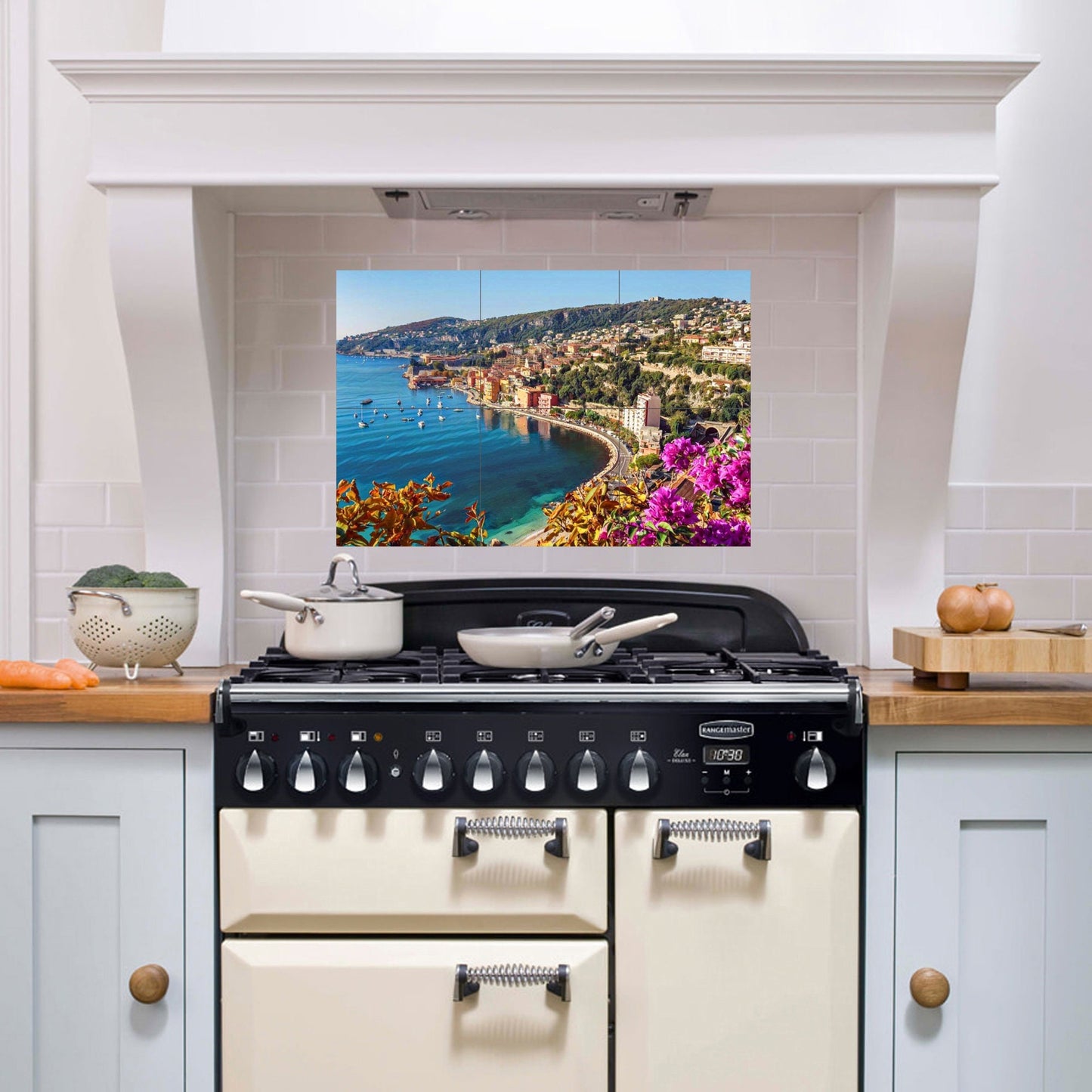 Tile Mural/Mosaic Ceramic Panel of Villefranche Sur Mer - Villefranche Sur Mer wall print - Tile Mural - Gloss Tiles -Tile Mosaic