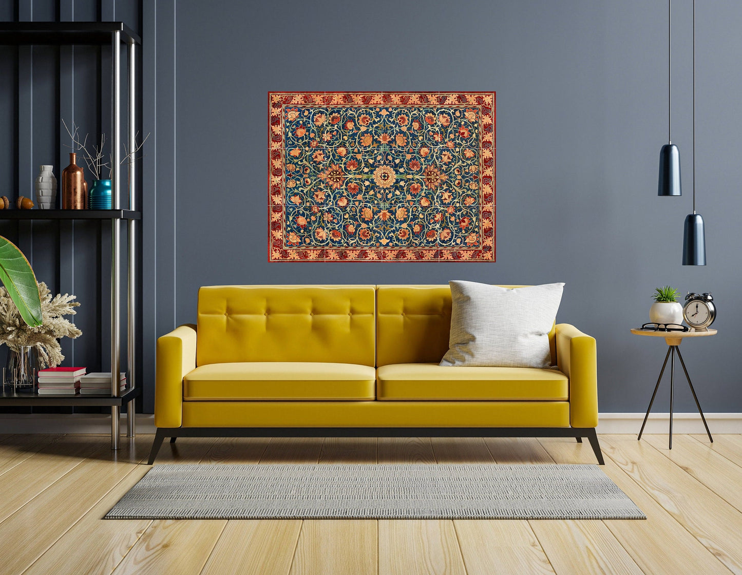 Tile Mural/Mosaic Ceramic Panel of Arabic Pattern - Arabic art decor - Islamic art decor - Moorish art - Tile Mural -Home Decor -Tile Mosaic