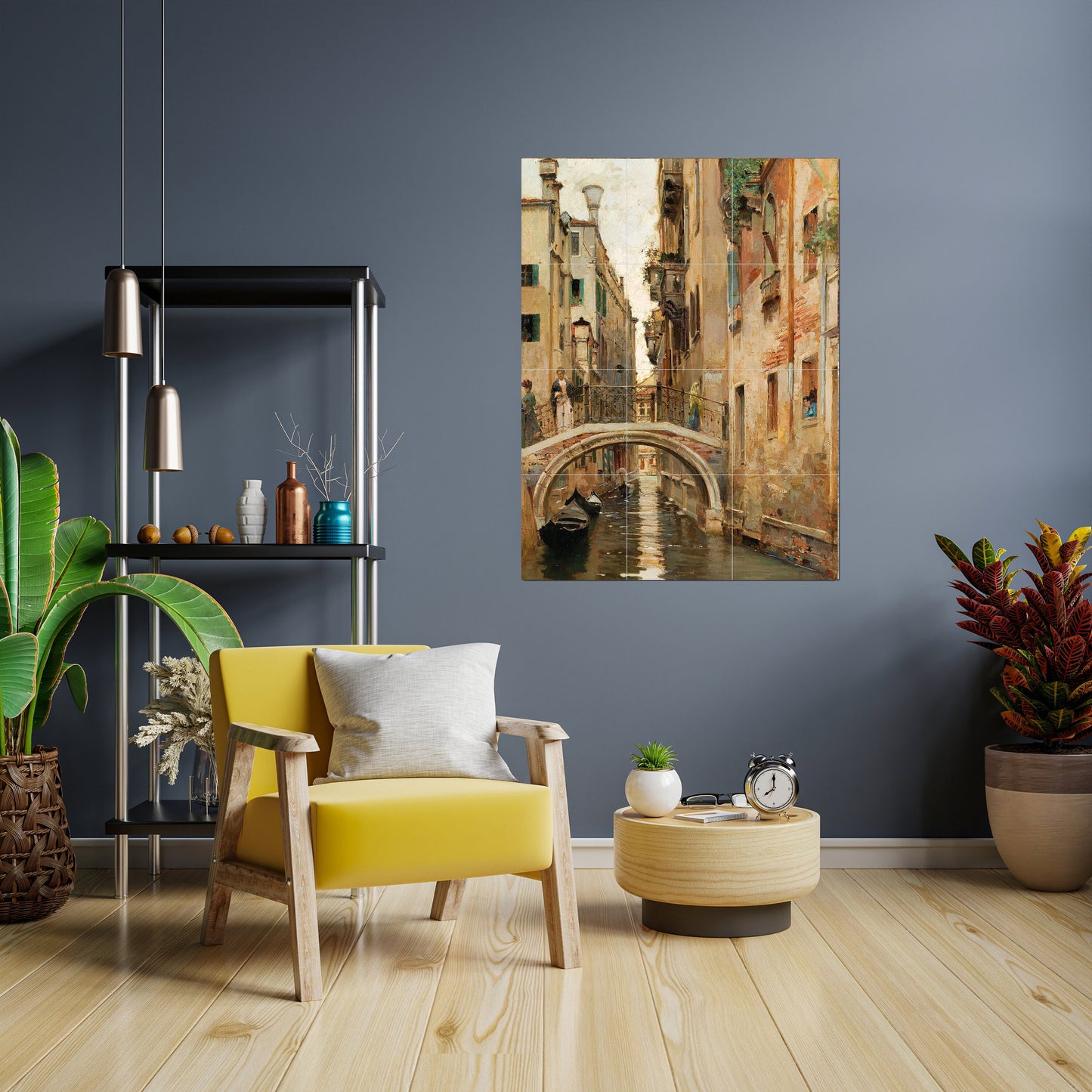 Tile Mural/Mosaic Ceramic Panel of a Canal in Venice - Raffaele Tufuri - Colourful Painting Art -Tile Mural -Gloss Tiles-Tile Mosaic