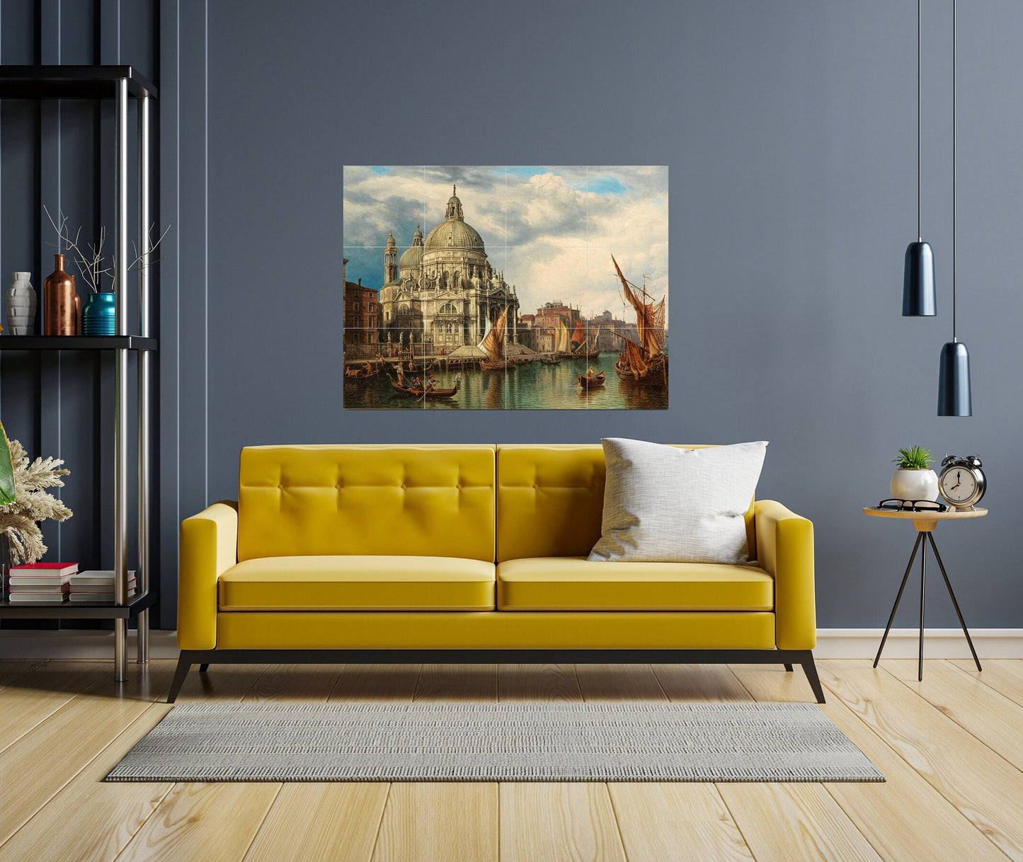 Tile Mural/Mosaic Ceramic Panel of Venice, Grand Canal with Santa Maria della Salute -Jaeckel-Colourful Painting -Tile Mural -Tile Mosaic