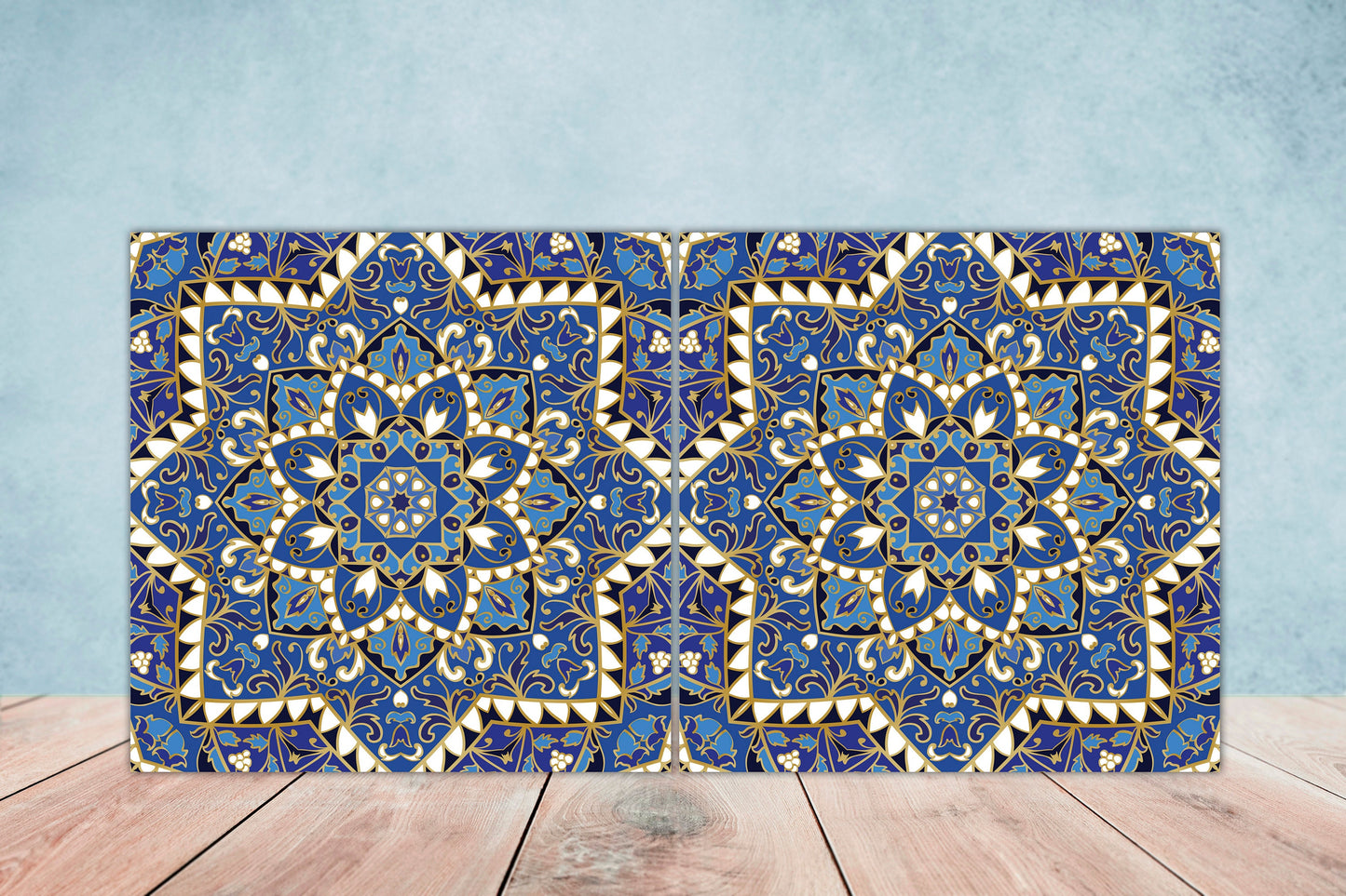 Moroccan Ceramic Tiles - Set of 2 Moroccan Wall Decor Tiles - Kitchen Backsplash Tiles, Table Decorative Tiles, Bathroom Tiles, Coaster