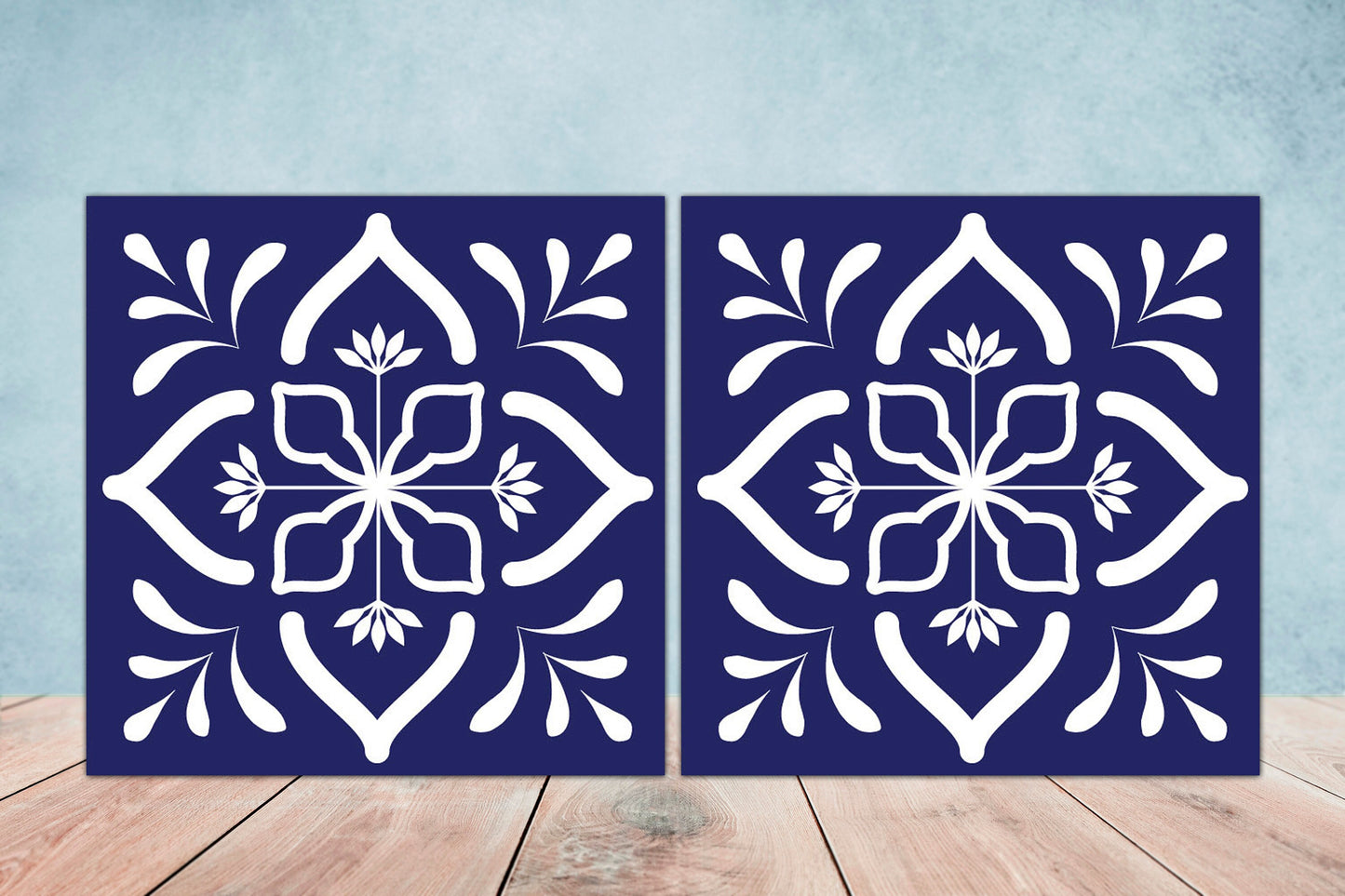 Spanish Ceramic Tiles - Set of 2 Spanish Wall Decor Tiles - Kitchen Backsplash Tiles, Table Decorative Tiles, Bathroom Tiles, Home decor