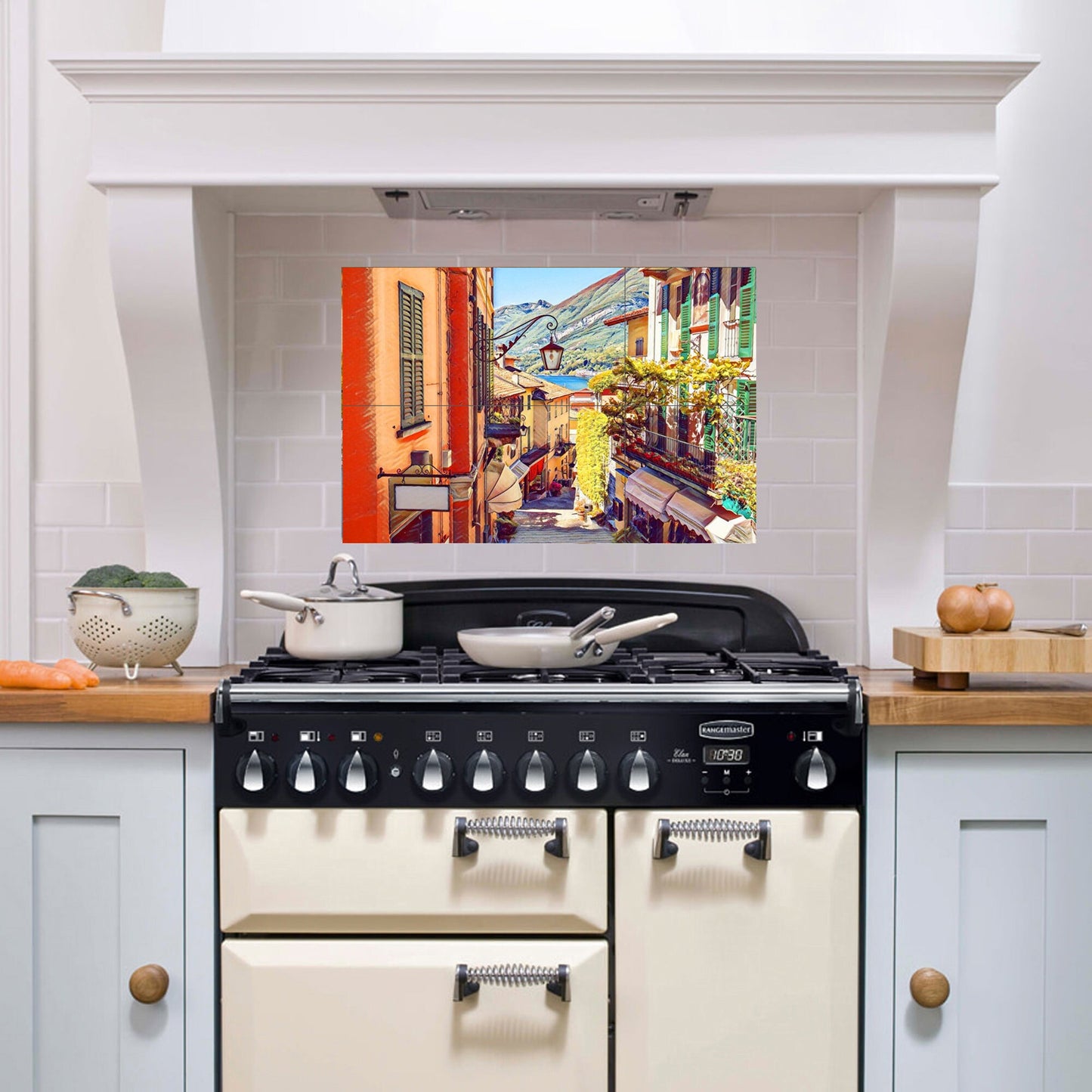 Tile Mural/Mosaic Ceramic Panel of Bellagio Lake Como - Bellagio wall print - Lake Como print -Home Decor -Tile Mural - Tile Mosaic