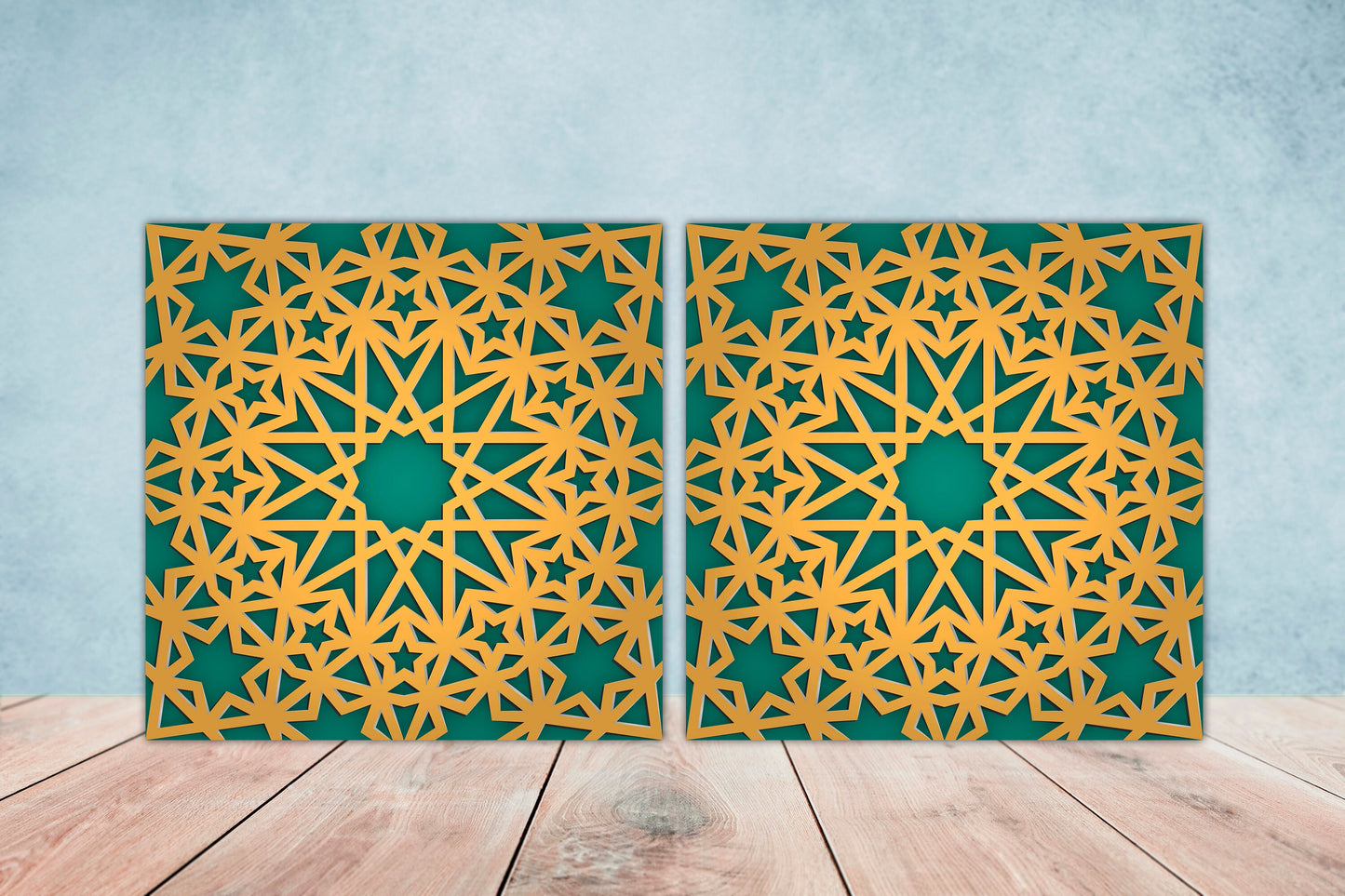 Moroccan Ceramic Tiles - Set of 2 Moroccan Wall Decor Tiles - Kitchen Backsplash Tiles, Table Decorative Tiles, Bathroom Tiles, Coaster