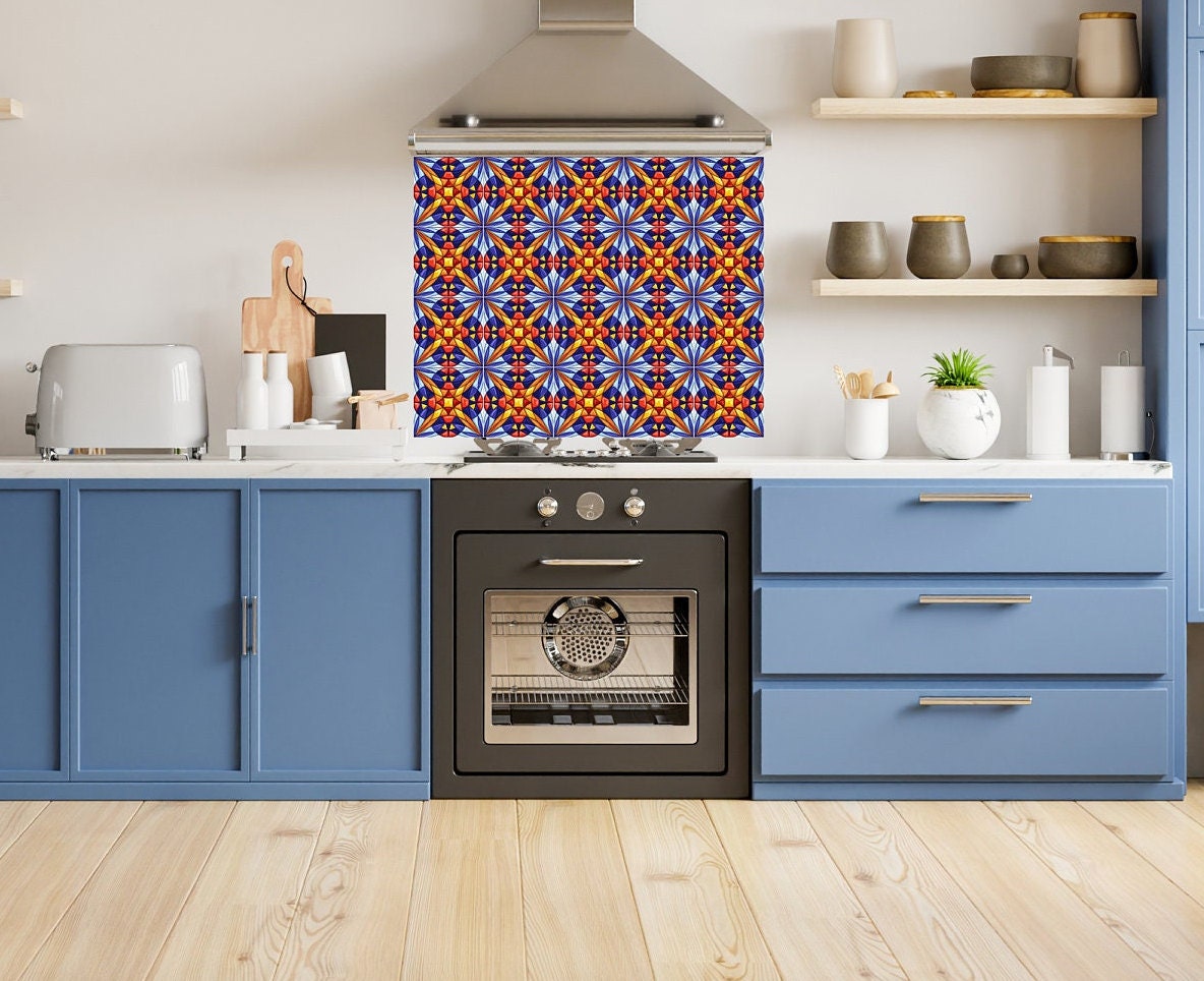 Italian Majolica Ceramic Tiles - Set of 2 Italian Wall Decor Tiles - Kitchen Backsplash Tiles, Table Decorative Tiles, Bathroom Tiles