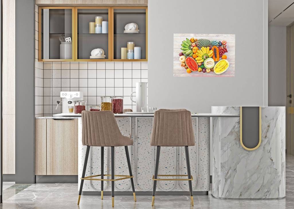 Tile Mural/Mosaic Ceramic Panel of Fruits - Kitchen Wall Art -Kitchen Backsplash Tiles -Kitchen Mural - Fruit Print-Gloss Tiles -Tile Mosaic