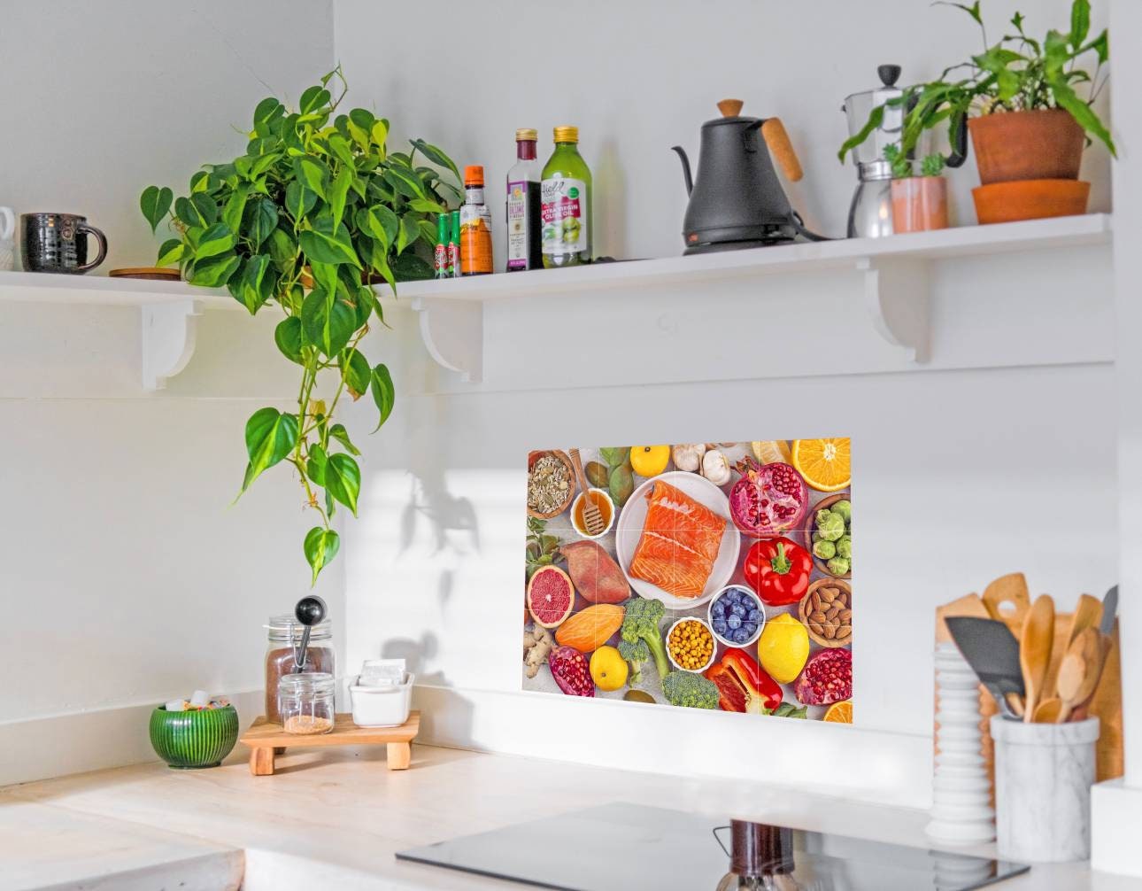 Tile Mural/Mosaic Ceramic Panel of Food - Kitchen Wall Art - Kitchen Backsplash Tiles -Kitchen Mural - Mural -Gloss Tiles -Tile Mosaic