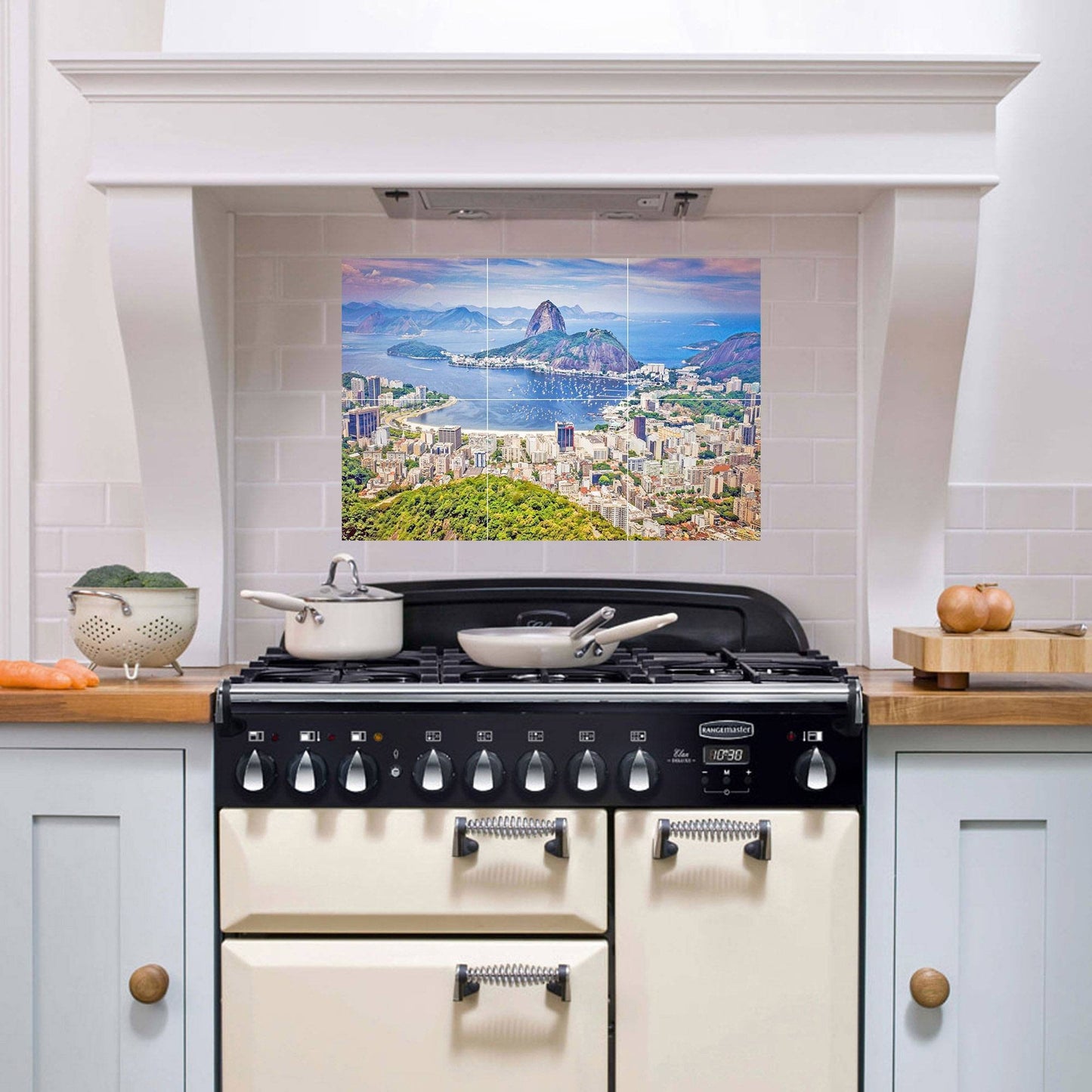 Tile Mural/Mosaic Ceramic Panel of Rio De Janeiro - Rio de Janeiro print - Brazil Wall Art - City Mural Tile - Gloss Tiles - Tile Mosaic