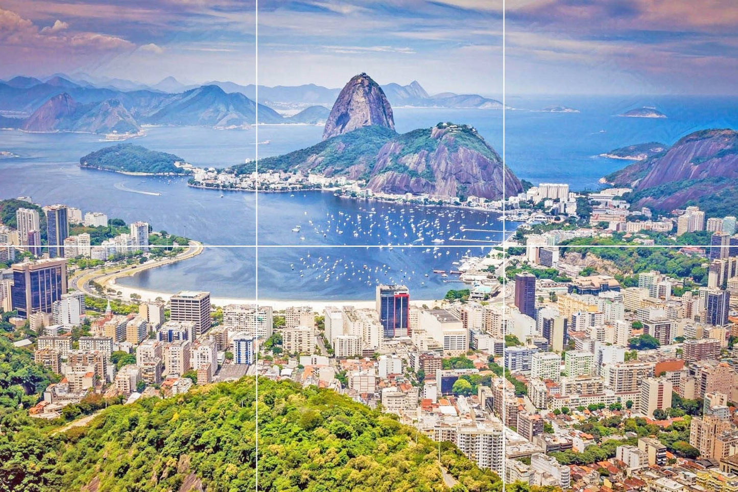 Tile Mural/Mosaic Ceramic Panel of Rio De Janeiro - Rio de Janeiro print - Brazil Wall Art - City Mural Tile - Gloss Tiles - Tile Mosaic