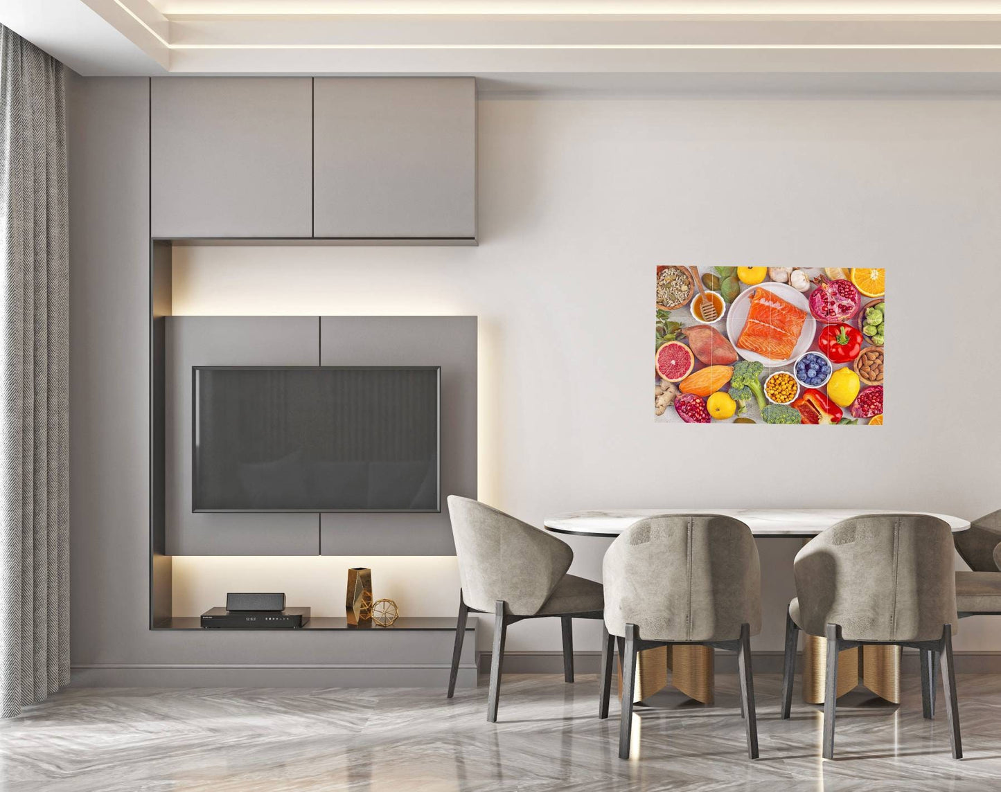 Tile Mural/Mosaic Ceramic Panel of Food - Kitchen Wall Art - Kitchen Backsplash Tiles -Kitchen Mural - Mural -Gloss Tiles -Tile Mosaic