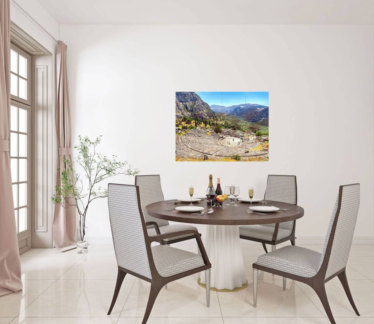 Tile Mural/Mosaic Ceramic Panel of Delphi - Greece - Beautiful Landscape - Colourful Wall Art - Tile Mural - Gloss Tiles - Tile Mosaic