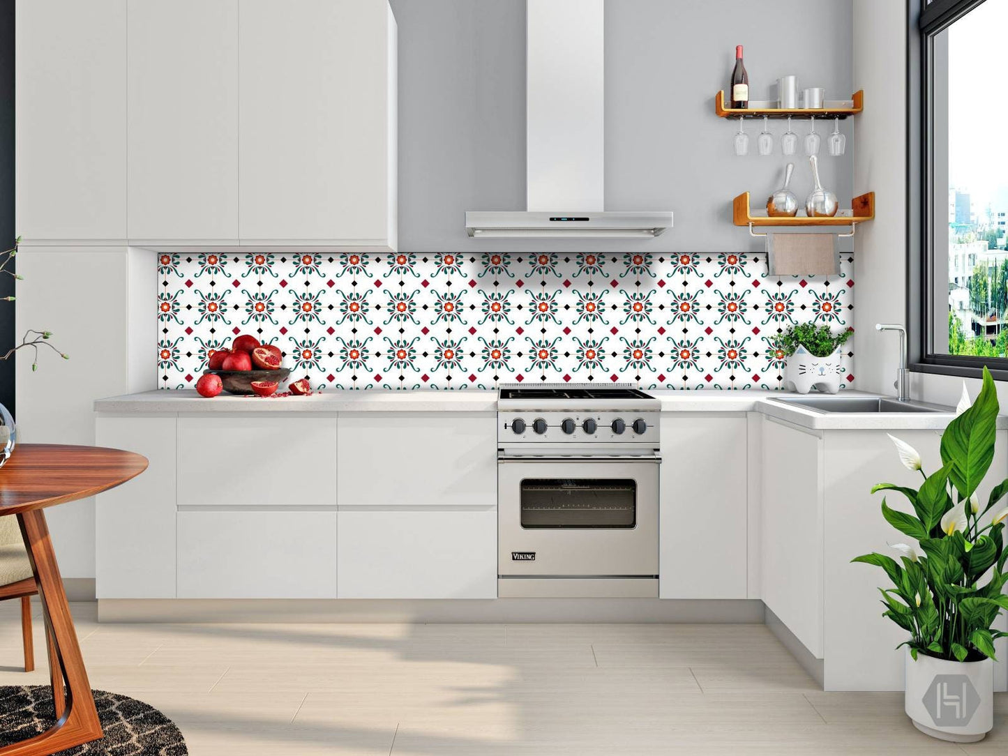 Spanish Ceramic Tiles - Set of 2 Spanish Wall Decor Tiles - Kitchen Backsplash Tiles, Table Decorative Tiles, Bathroom Tiles, Coaster