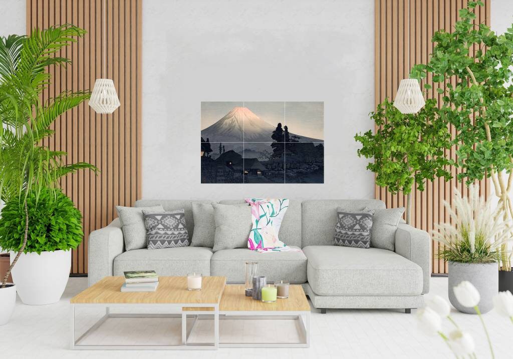 Tile Mural/Mosaic Ceramic of Mount Fuji - Mizukubo Takahashi Hiroaki - Hiroaki wall print- Japanese Wall Art - Tile Mural - Gloss Tiles