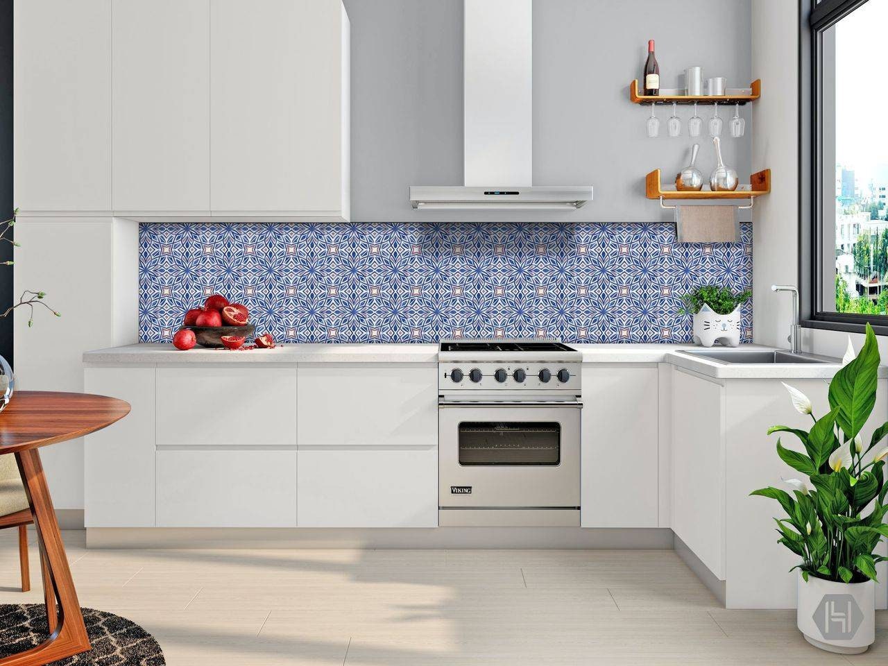 Portuguese Azulejo Tiles - Set of 2 Portuguese Wall Decor Tiles - Kitchen Backsplash Tiles, Table Decorative Tiles, Bathroom Tiles, Coaster