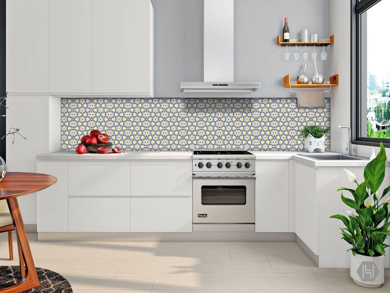 Spanish Ceramic Tiles - Set of 2 Spanish Wall Decor Tiles - Kitchen Backsplash Tiles, Table Decorative Tiles, Bathroom Tiles, Coaster